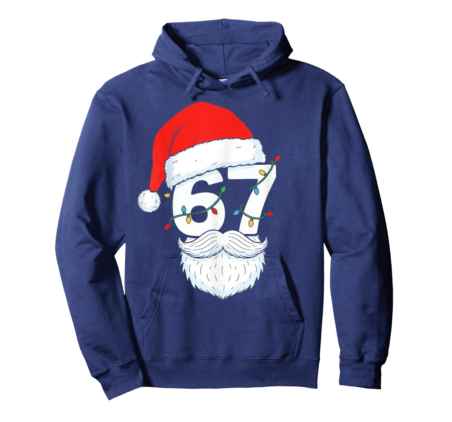 Trending Six Seven Meme Christmas 67 Santa Face Men Boys T-Shirt