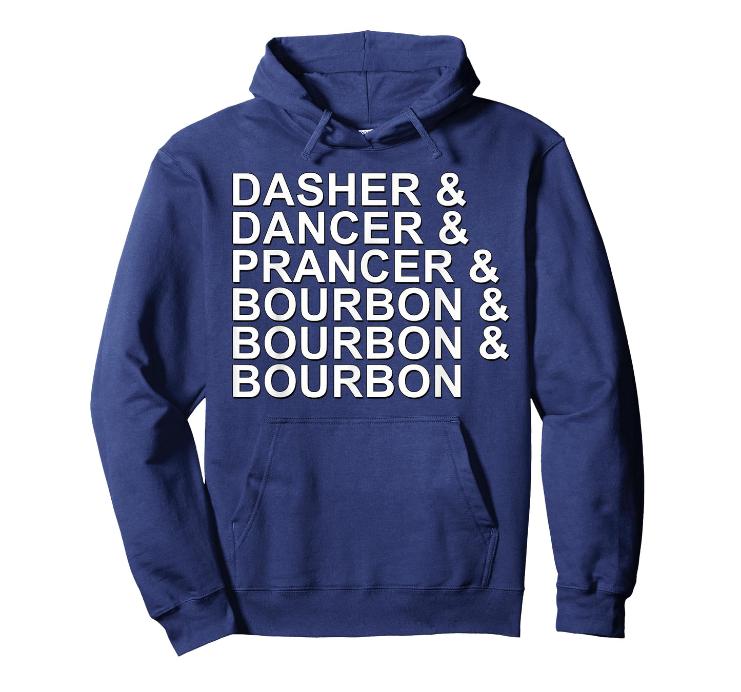 Dasher Dancer Prancer & Bourbon Christmas Holiday Reindeer T-Shirt