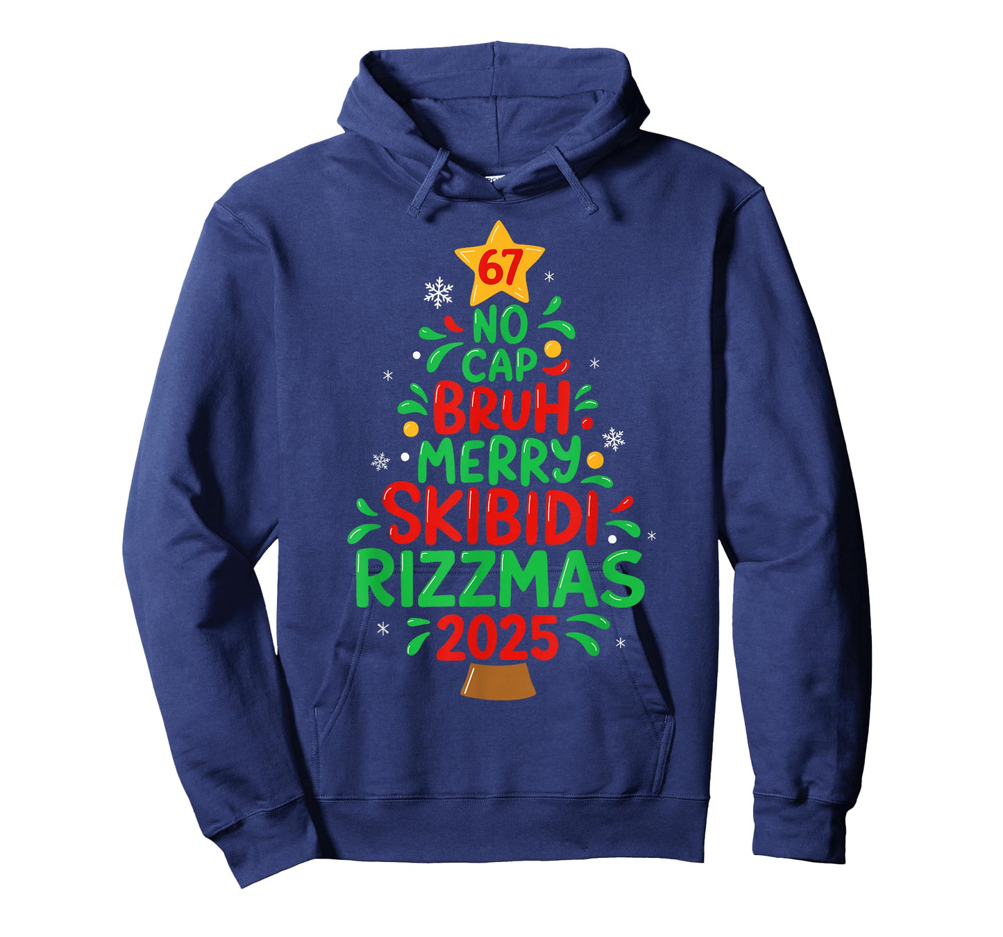 67 No Cap Bruh Skibidi Rizzmas Gen Alpha Kids Christmas Tree T-Shirt