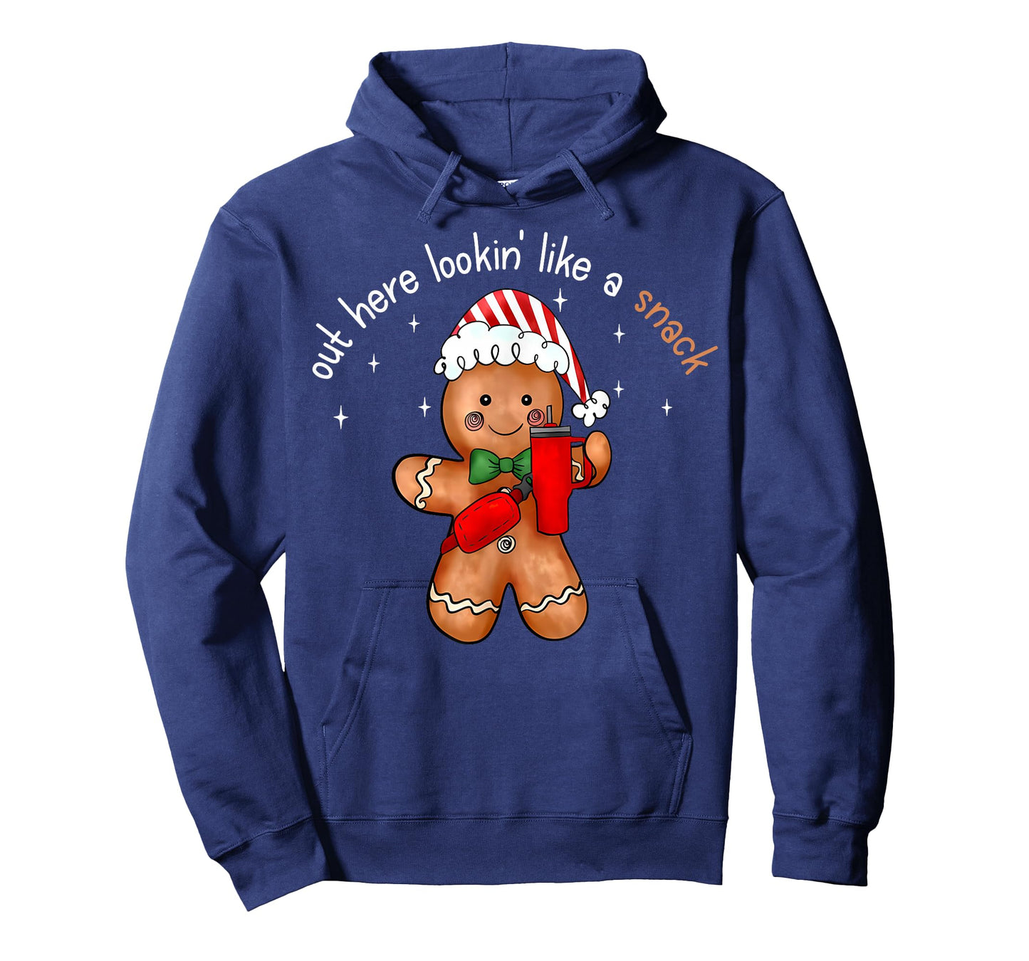 Out Here Looking Like A Snack Funny Xmas Light Gingerbread T-Shirt