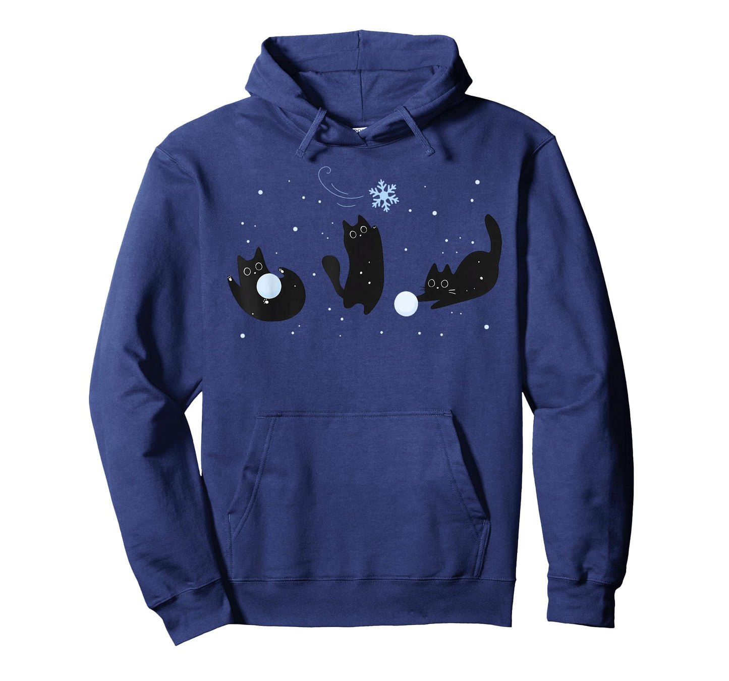 Black Cats Winter Snowflakes Cute Christmas Holiday Outfit T-Shirt