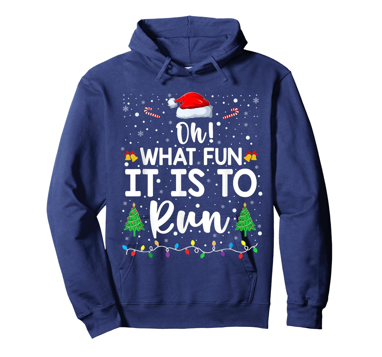 Oh What Fun It is to Run Christmas Funny Running Athlete T-Shirt