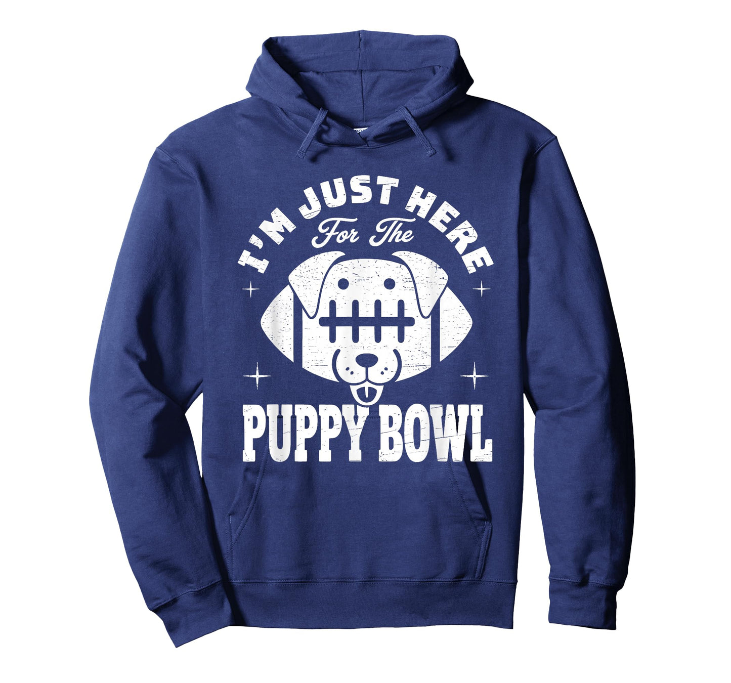 Just Here for The Puppy Bowl Funny Dog Lover Football T-Shirt