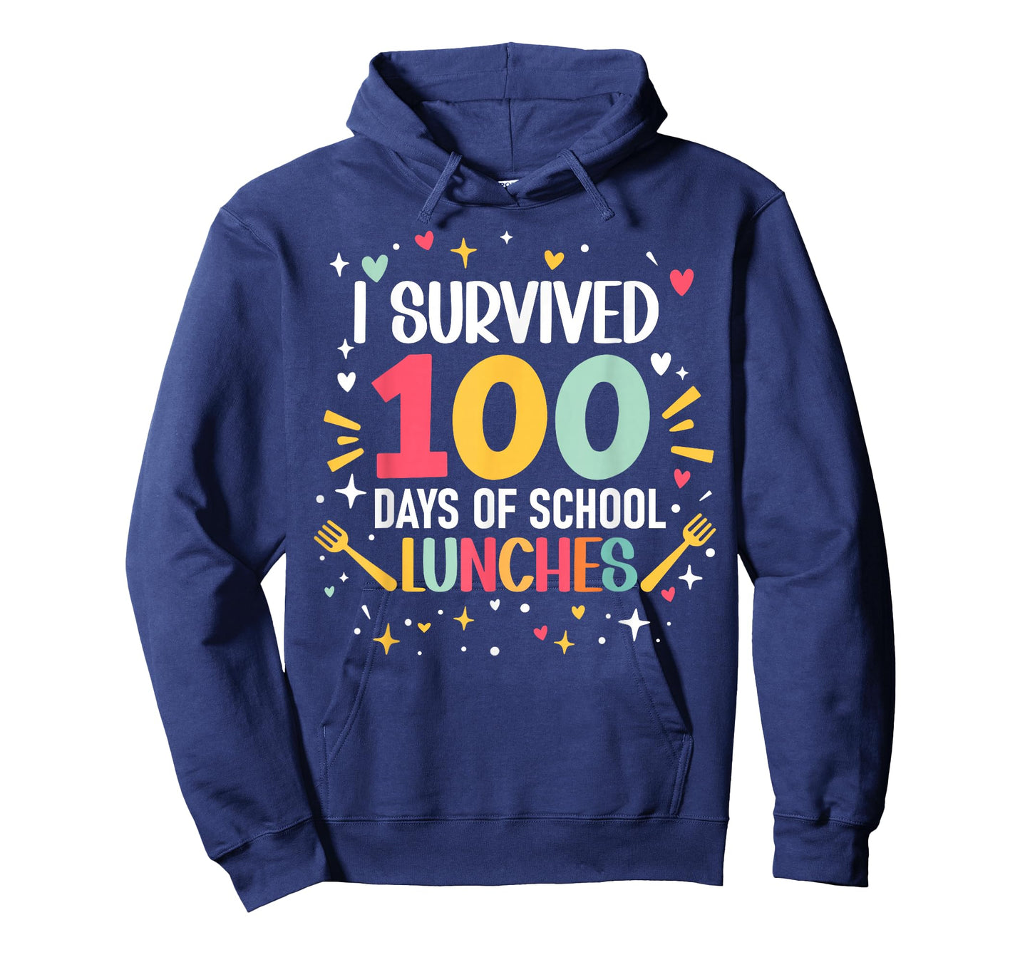 I Survived 100 Days of School Lunches 100th Day Cafeteria T-Shirt