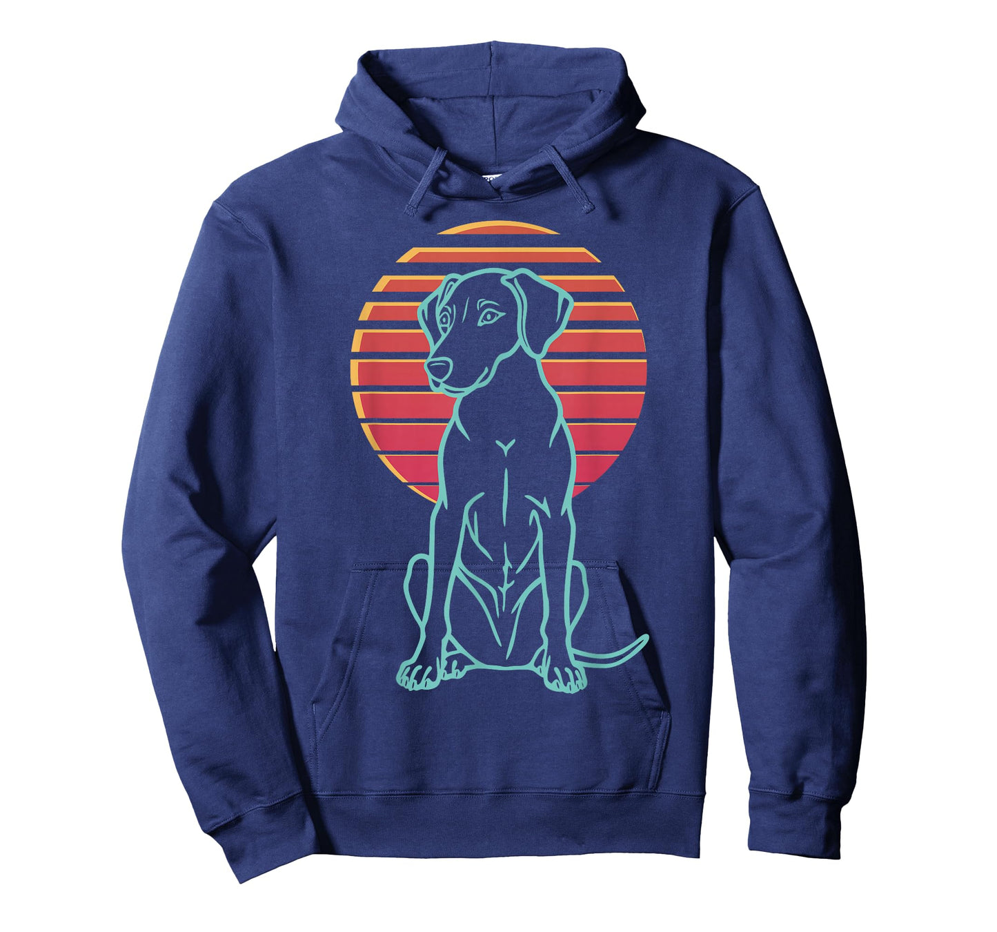 Rhodesian Ridgeback Lover Dog Owner Retro Synthwave 80s T-Shirt