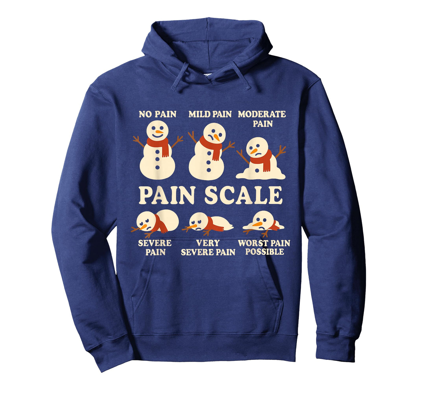 Pain Scale Snowman Funny Nurse Christmas ICU Nurse T-Shirt