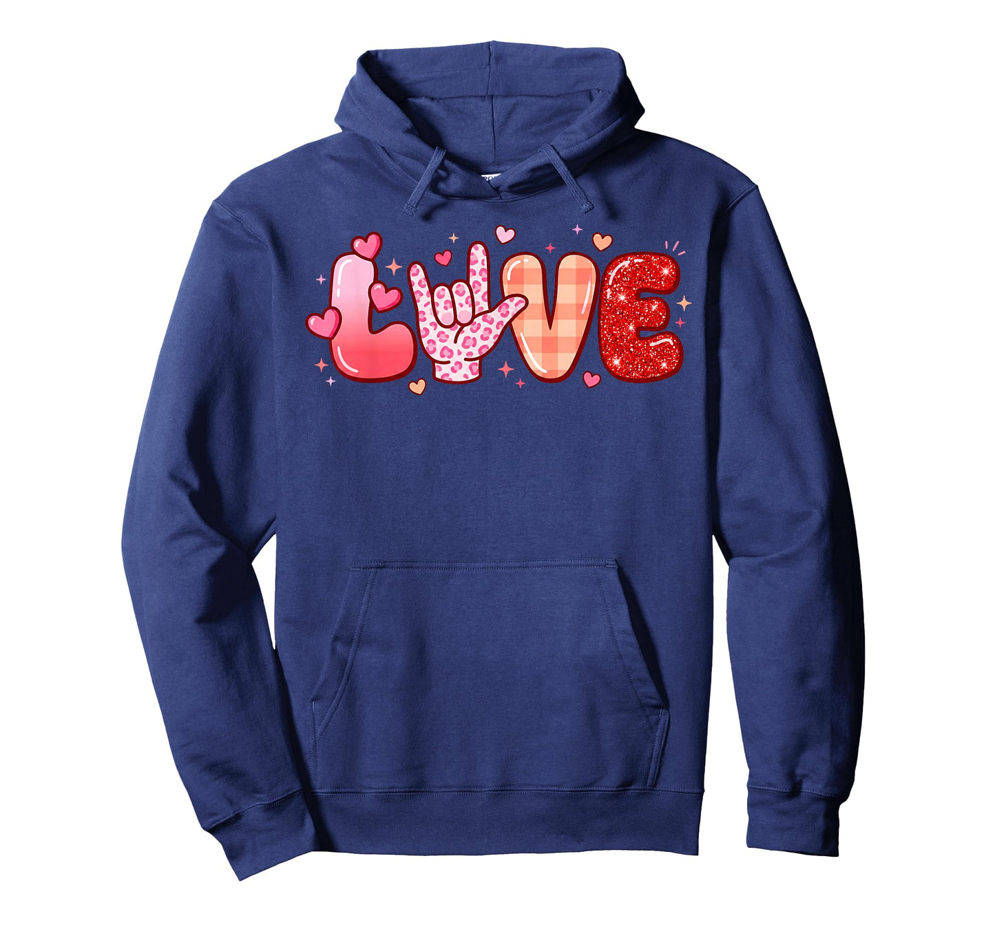 ASL Sign Language Love I Love You Hand Sign Art T-Shirt