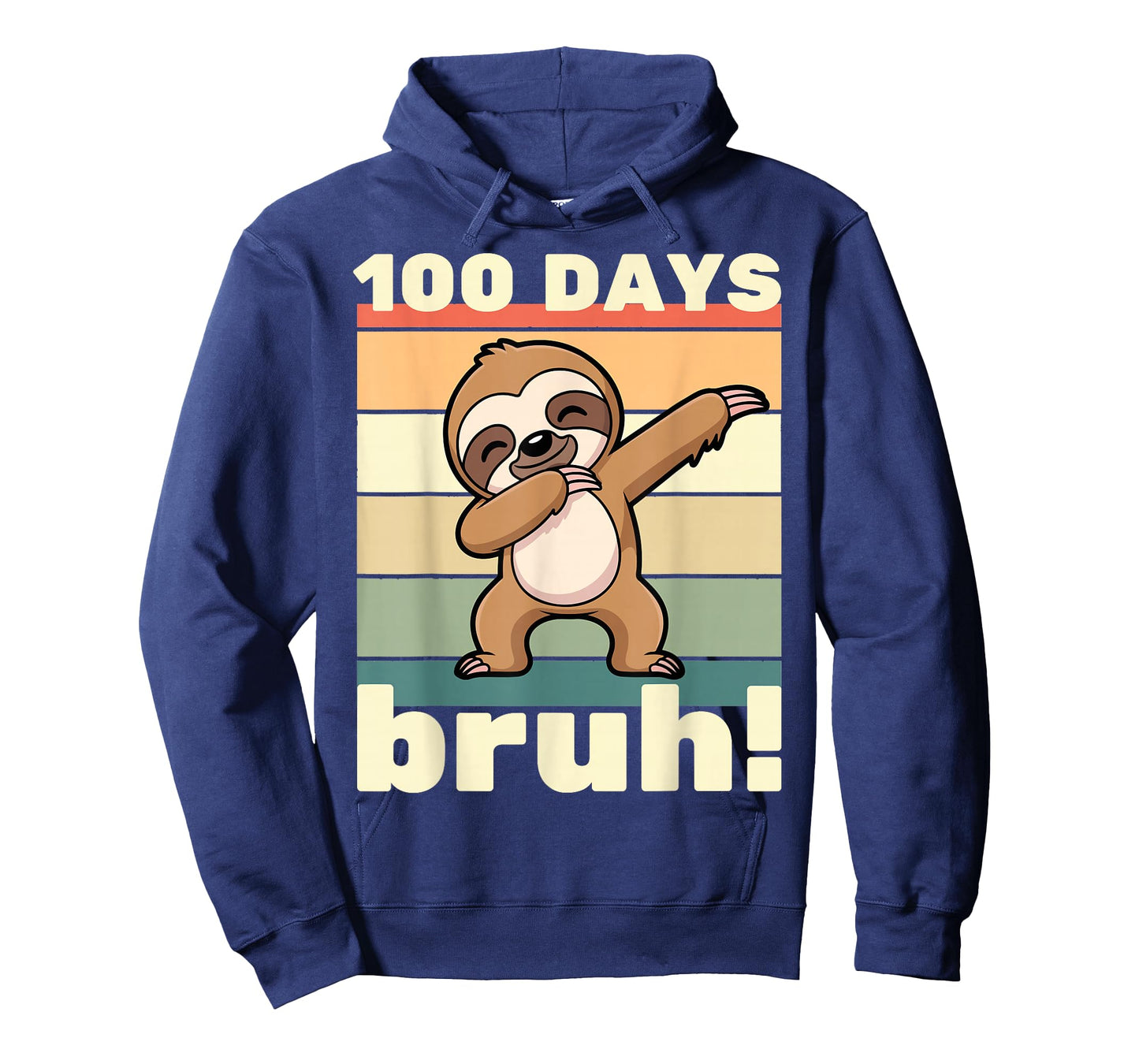 100 Days of School Bruh Funny Kids Boys Girls Dabbing Sloth T-Shirt