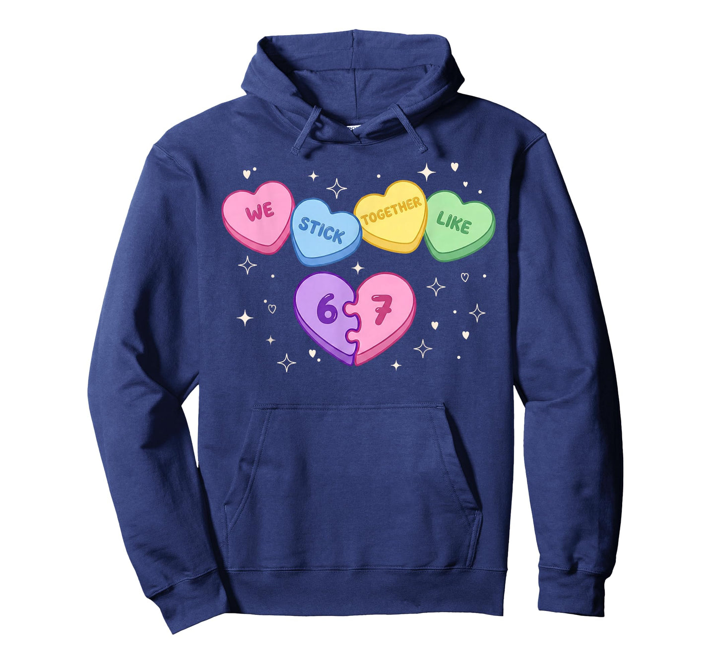 67 Kids Valentines Day We Stick Together Like Six Seven Meme T-Shirt