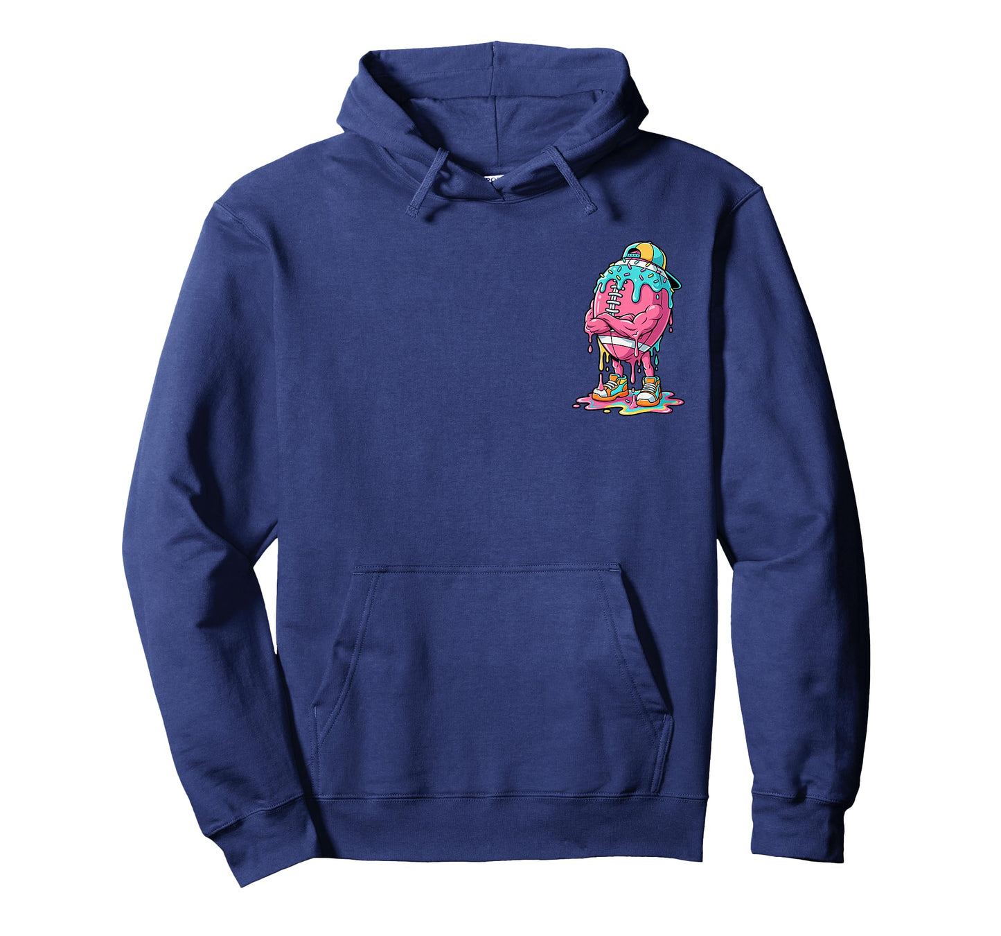 Football Player Drip Ice Cream Sport Lover Youth Boys Girls T-Shirt