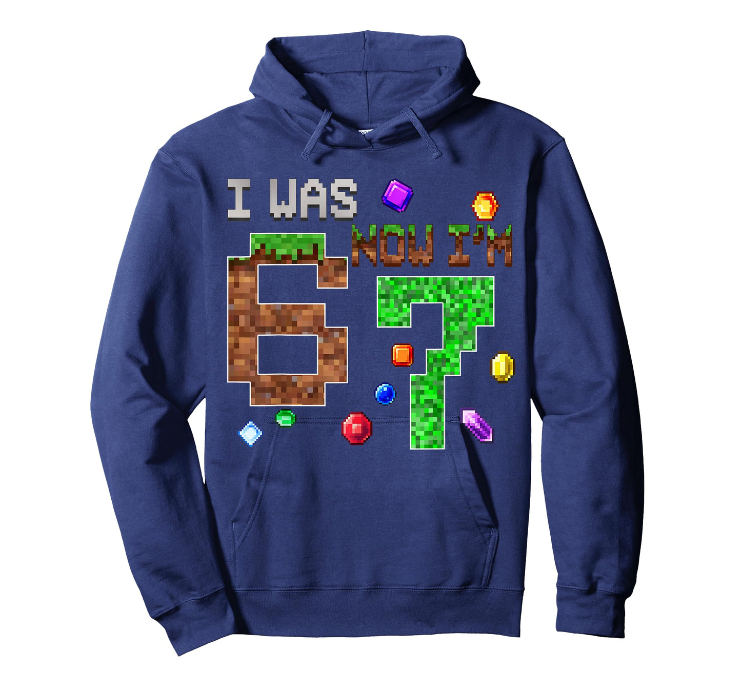 I was 6 Now I'm 7 Pixel Game Birthday Boy Gift for Boys Kid T-Shirt
