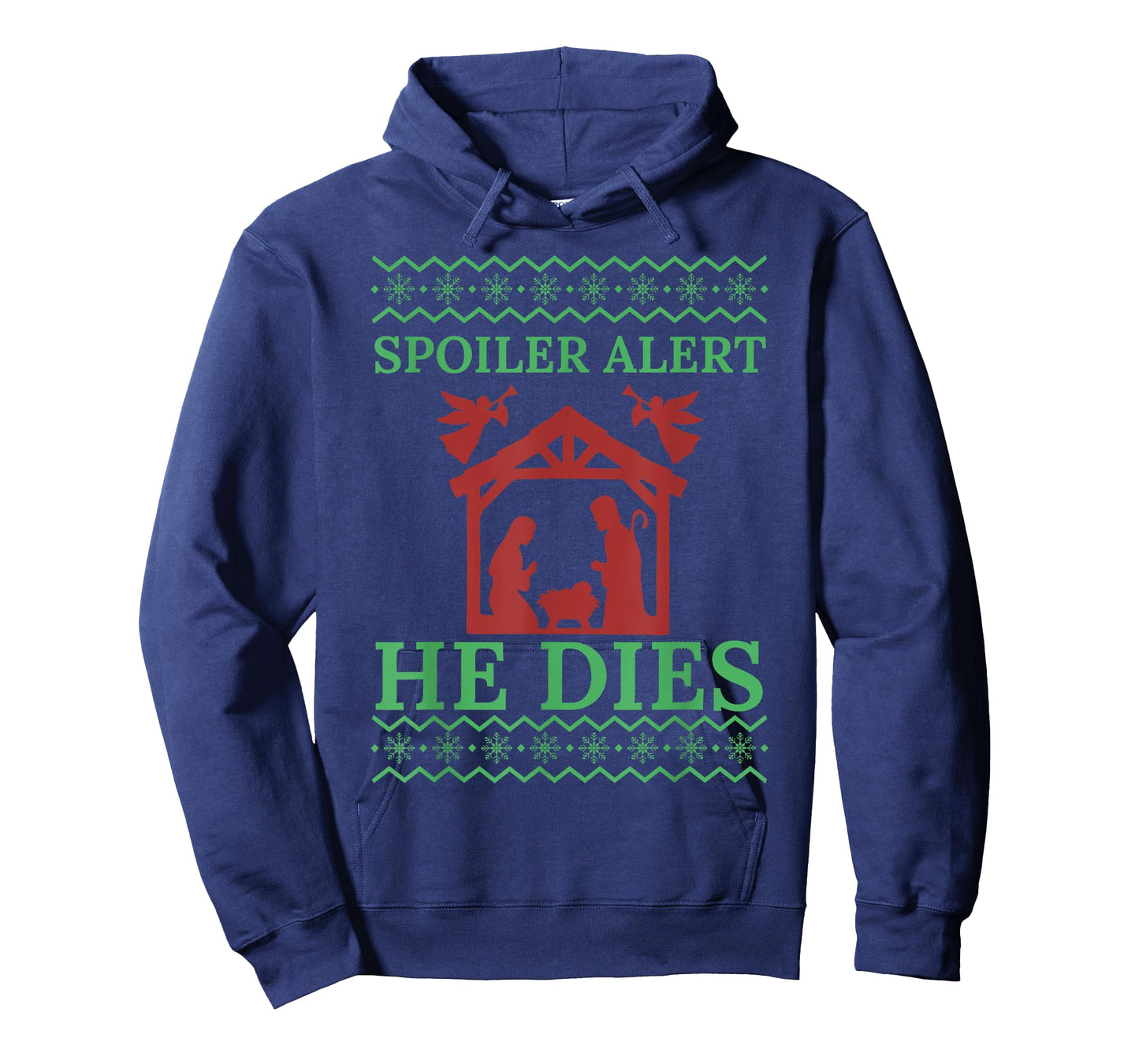 Retro Spoiler Alert He Dies Jesus Nativity Scene Christmas T-Shirt