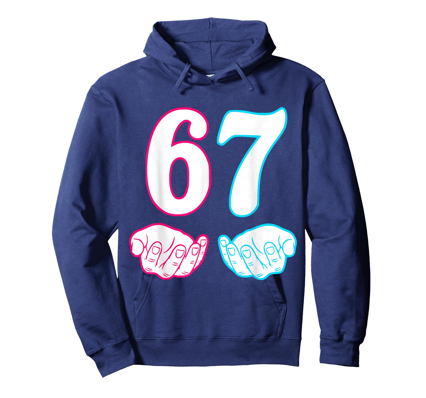 Six Seven 67 6 7 Kids 67 n Boys 6-7 Meme Hands Funny T-Shirt