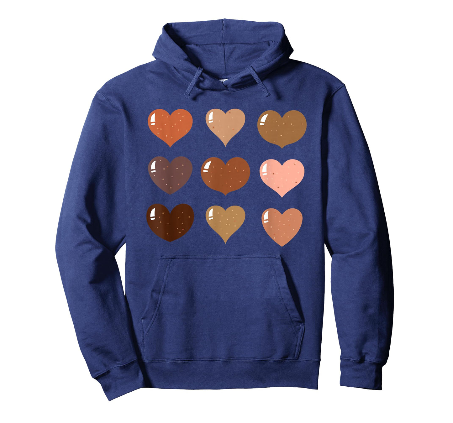 Black History Month Melanin Skin Tone Hearts African Pride T-Shirt