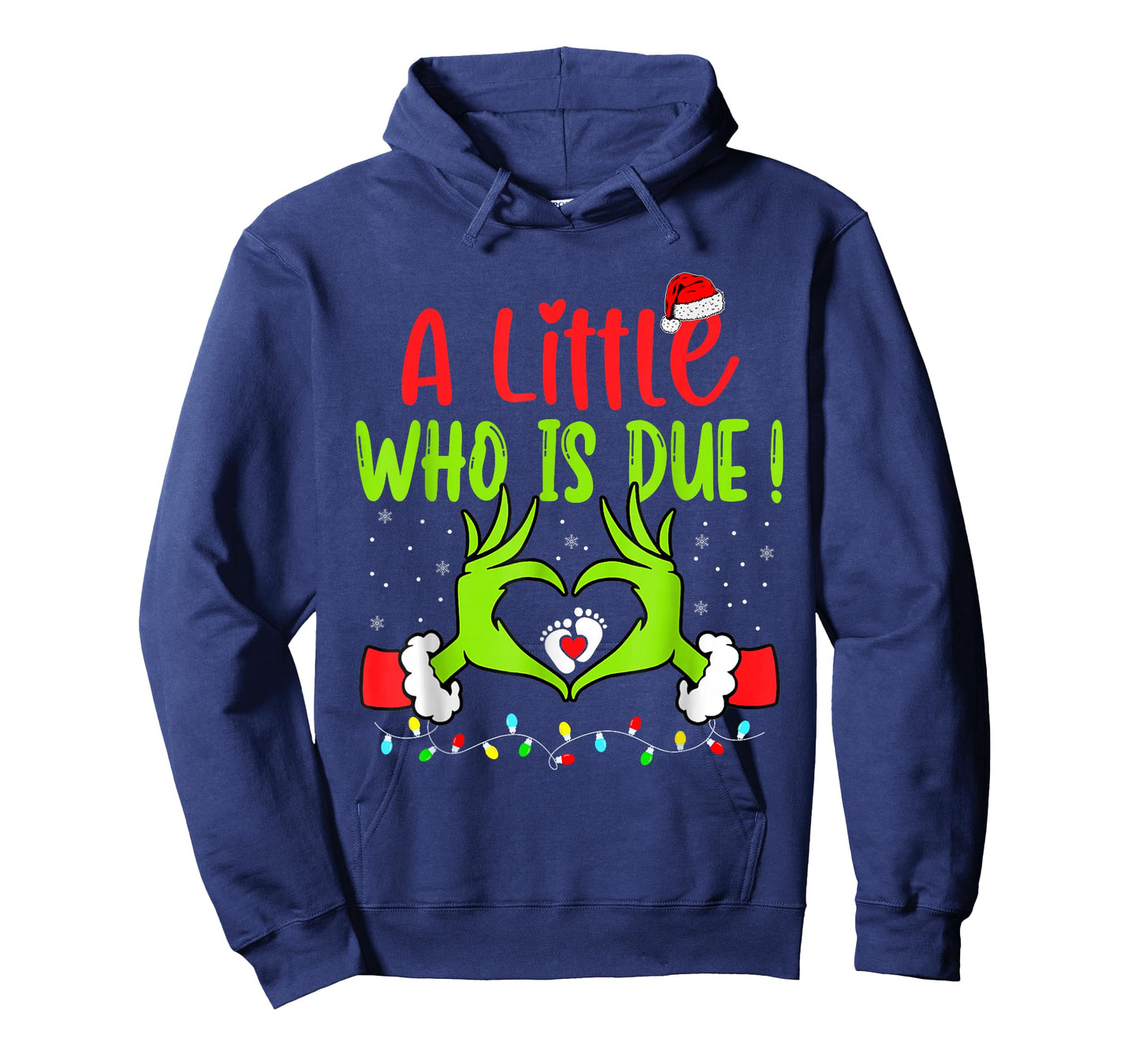 A Little Who is Due Funny Christmas Pregnancy Announcement T-Shirt