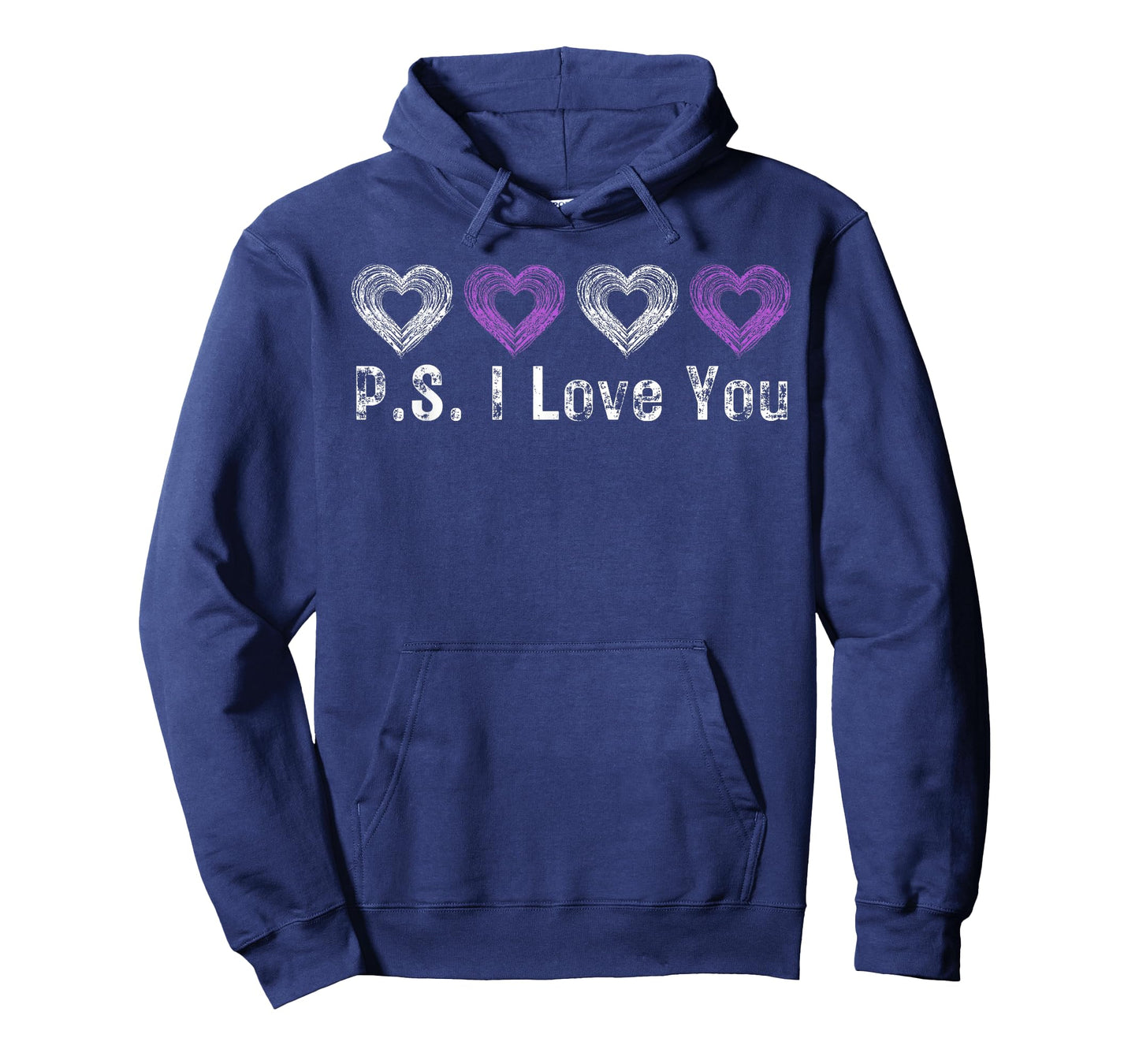 PS I Love You Day Valentine's Day Purple Heart Women Men Kid T-Shirt
