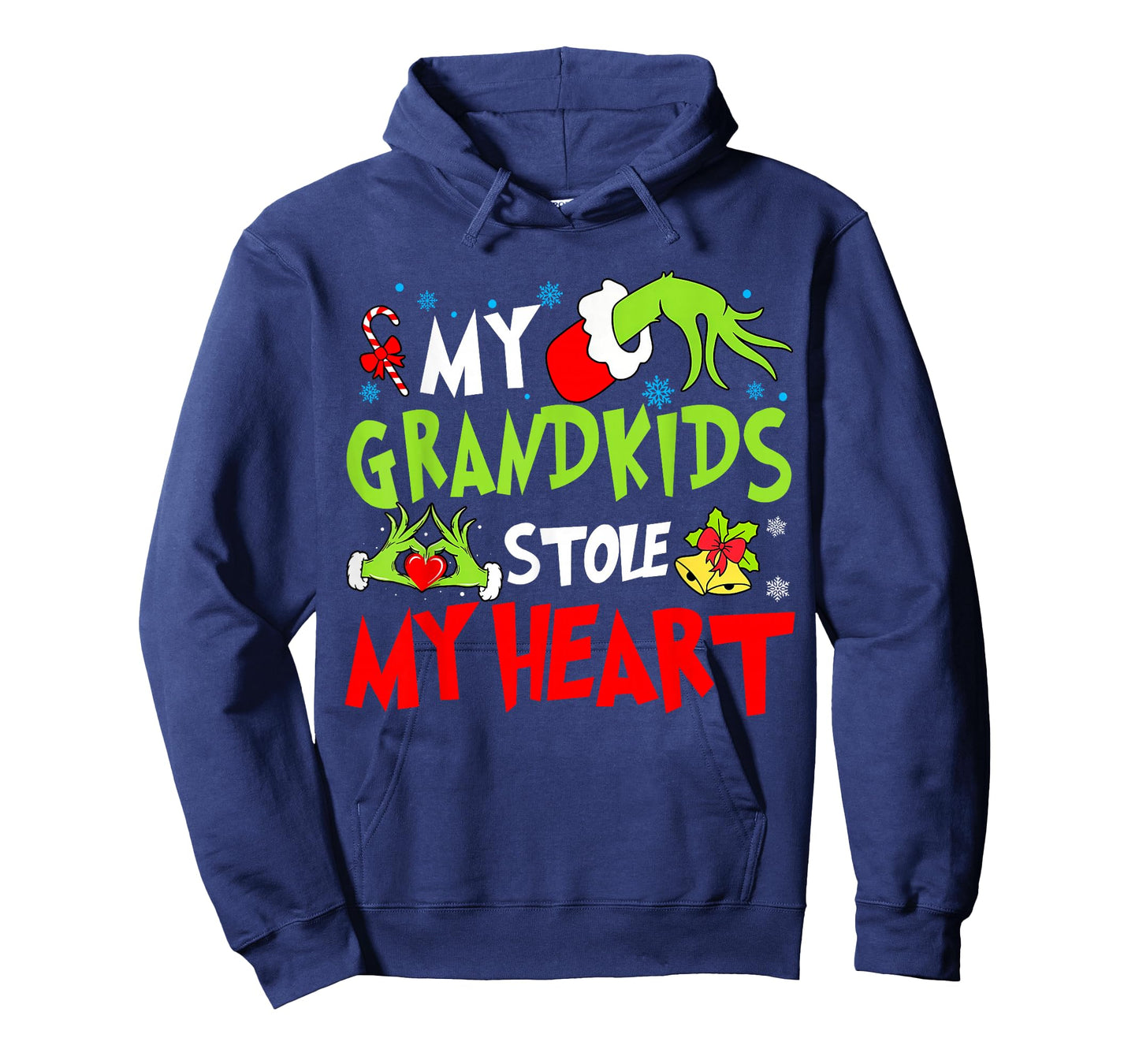 Vintage My Grandkids Stole My Christmas Heart Grandma Xmas T-Shirt