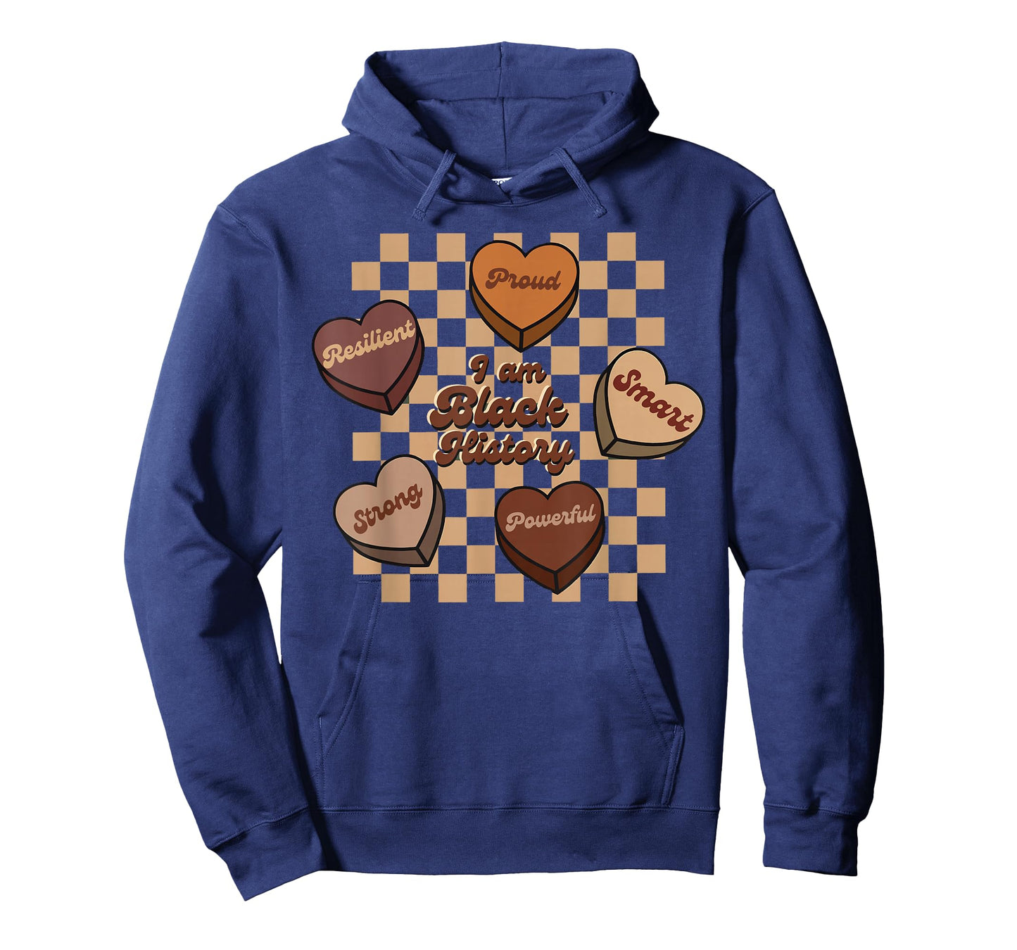 I Am Black History Candy Heart Proud Strong Melanin African T-Shirt