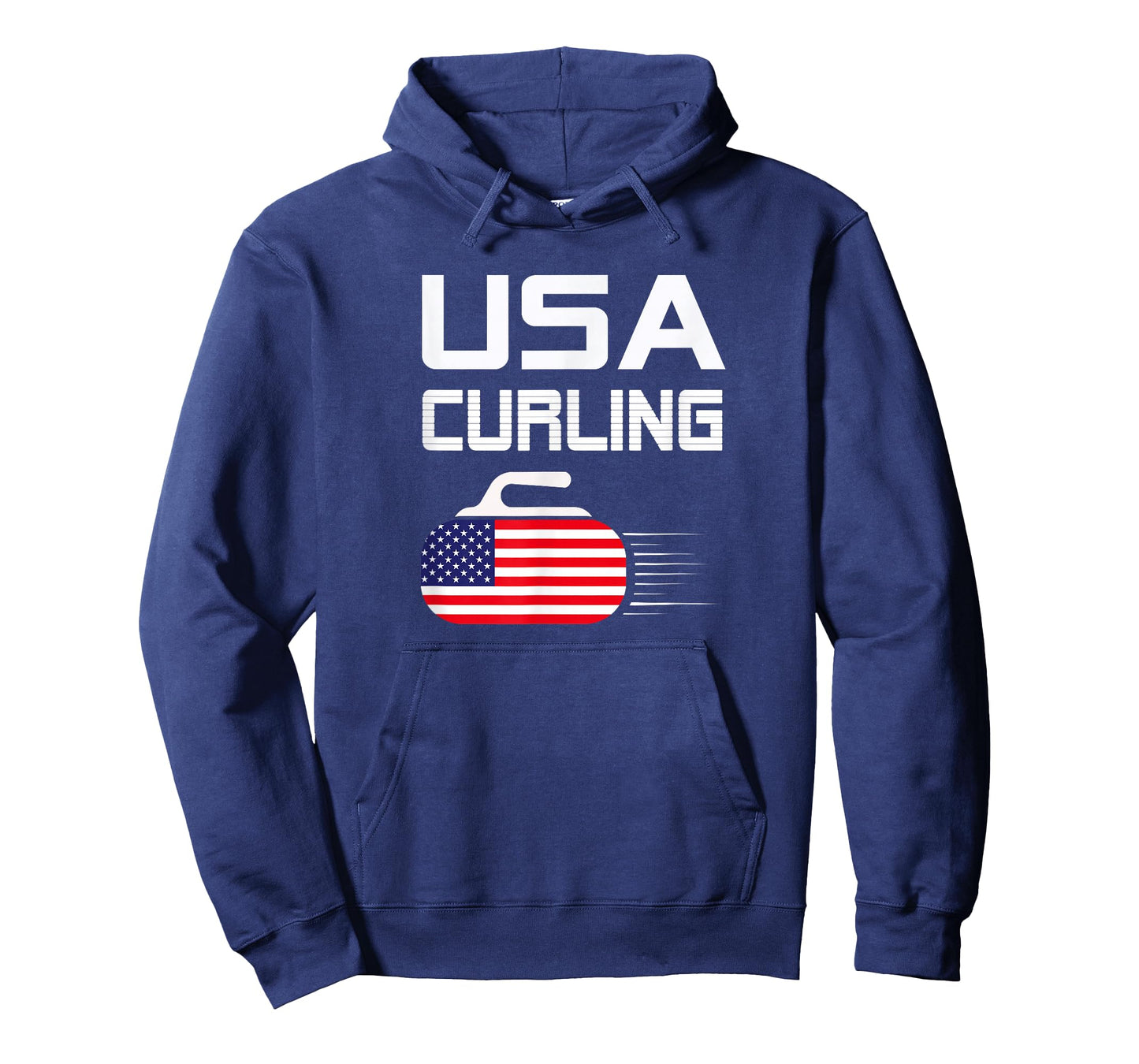American Flag USA Ice Curling Rock Curler T-Shirt