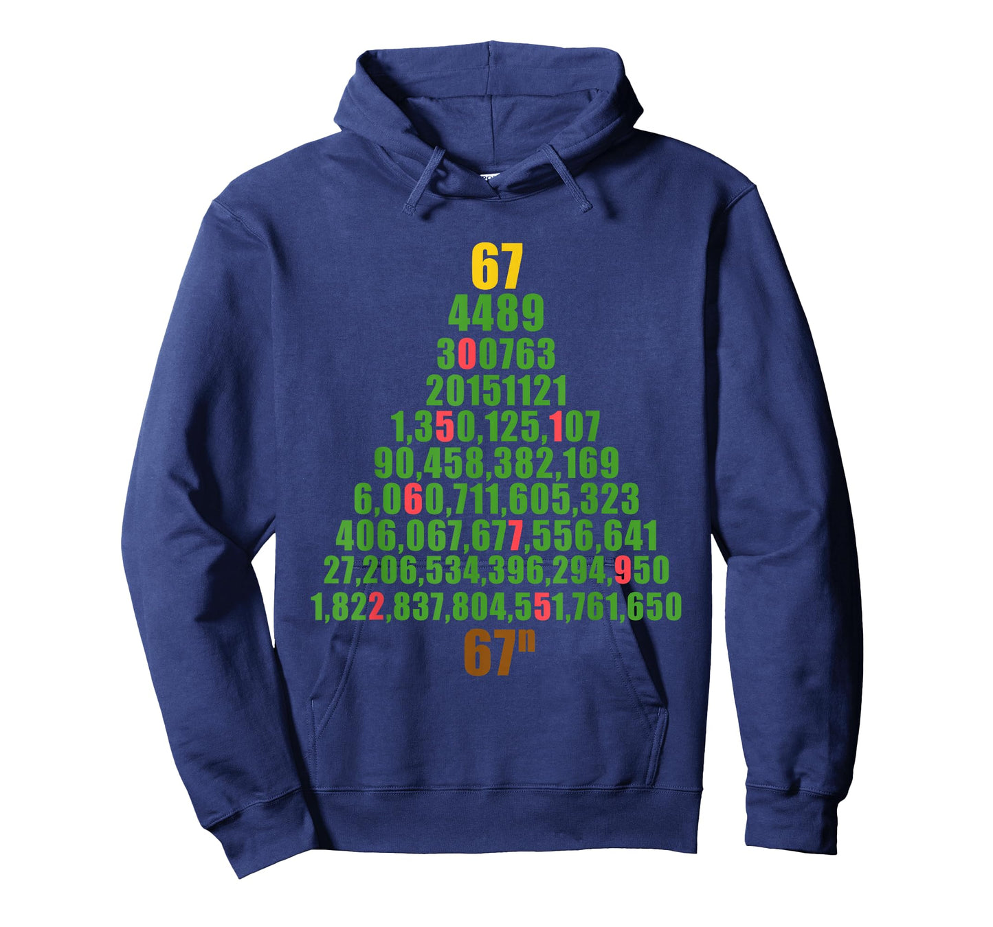Six Seven Christmas 67 to The NTH Power Funny 6 7 Meme T-Shirt