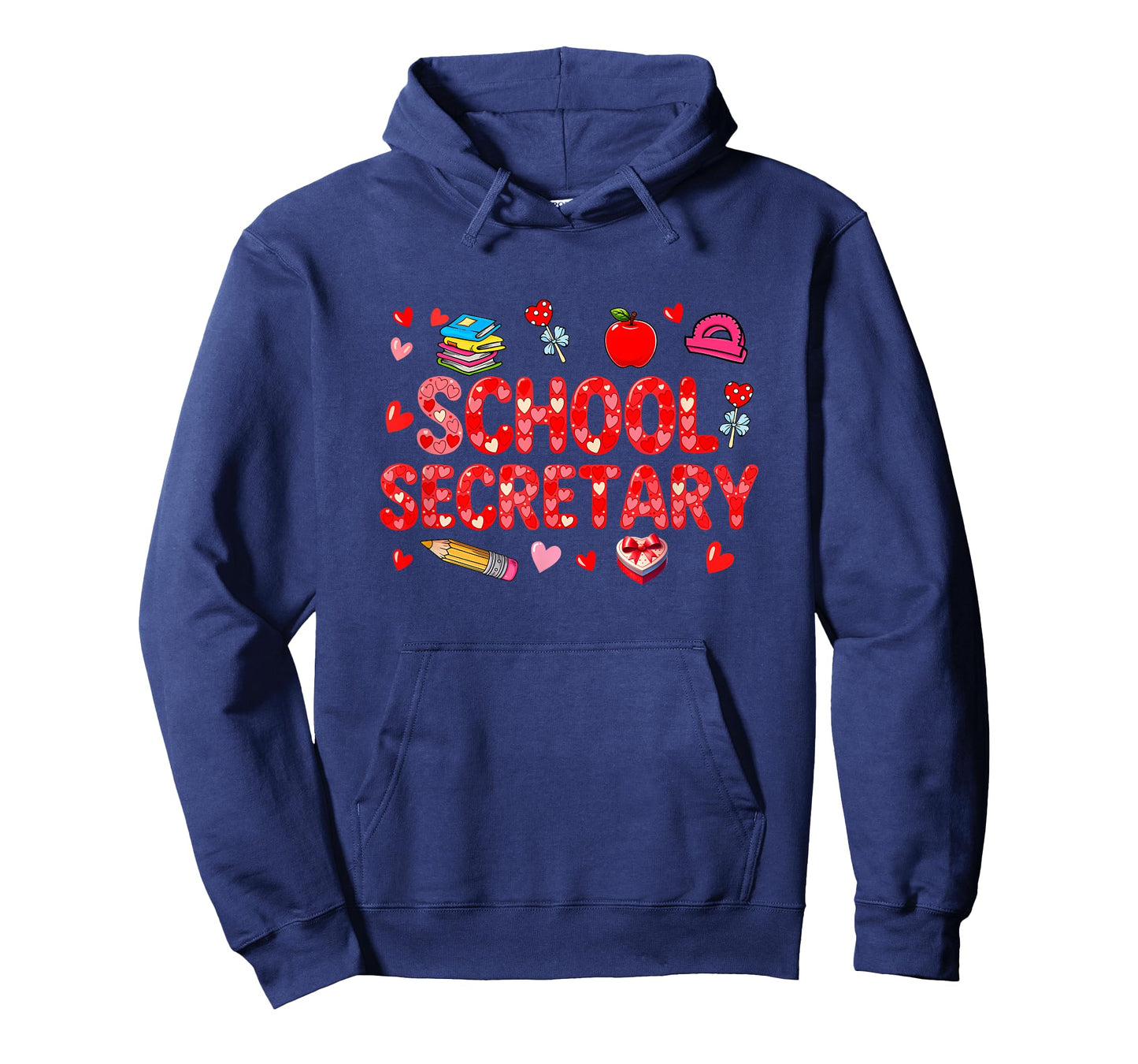 School Secretary Job Tools Valentine Hearts Matching Women T-Shirt