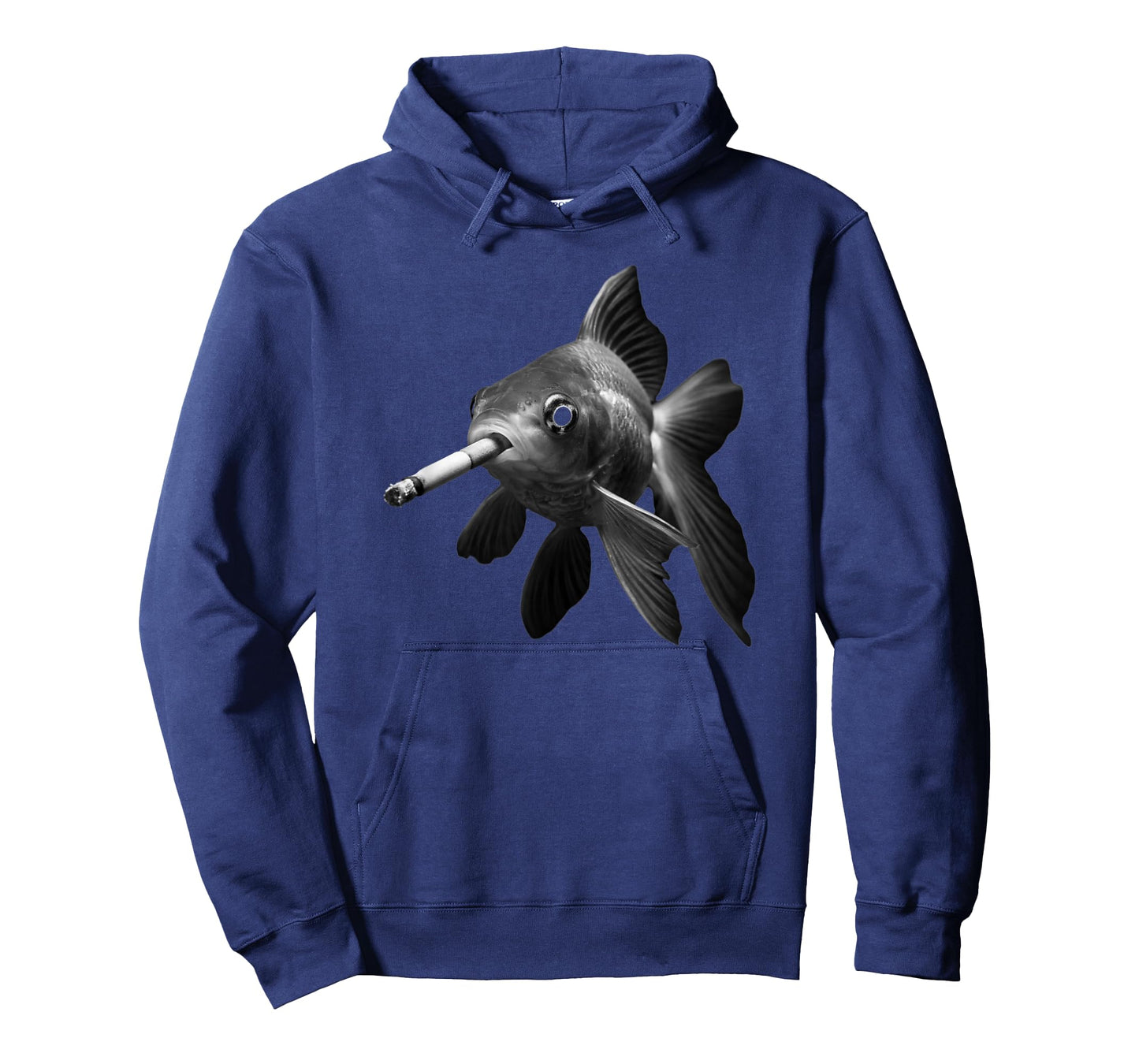 Smoking Black White Cigarette Fish Art T-Shirt