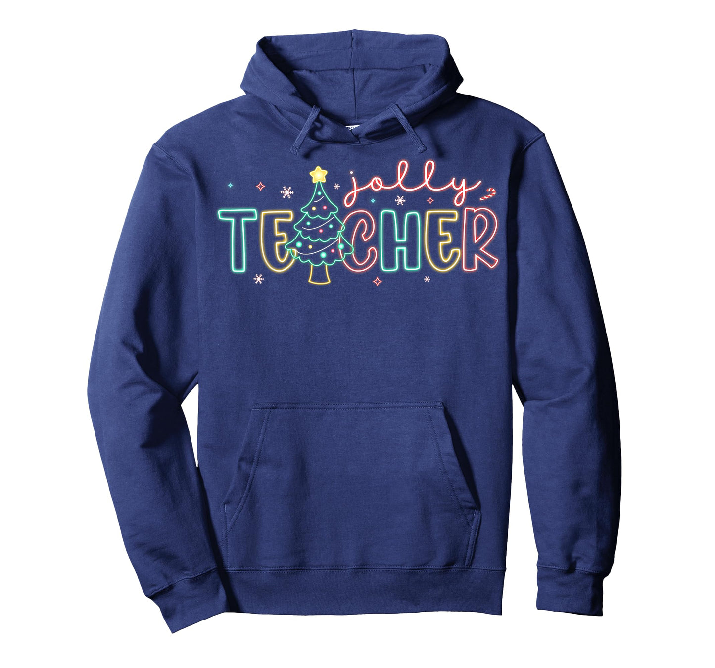 Christmas Jolly Teacher Xmas Tree Lights Student School T-Shirt