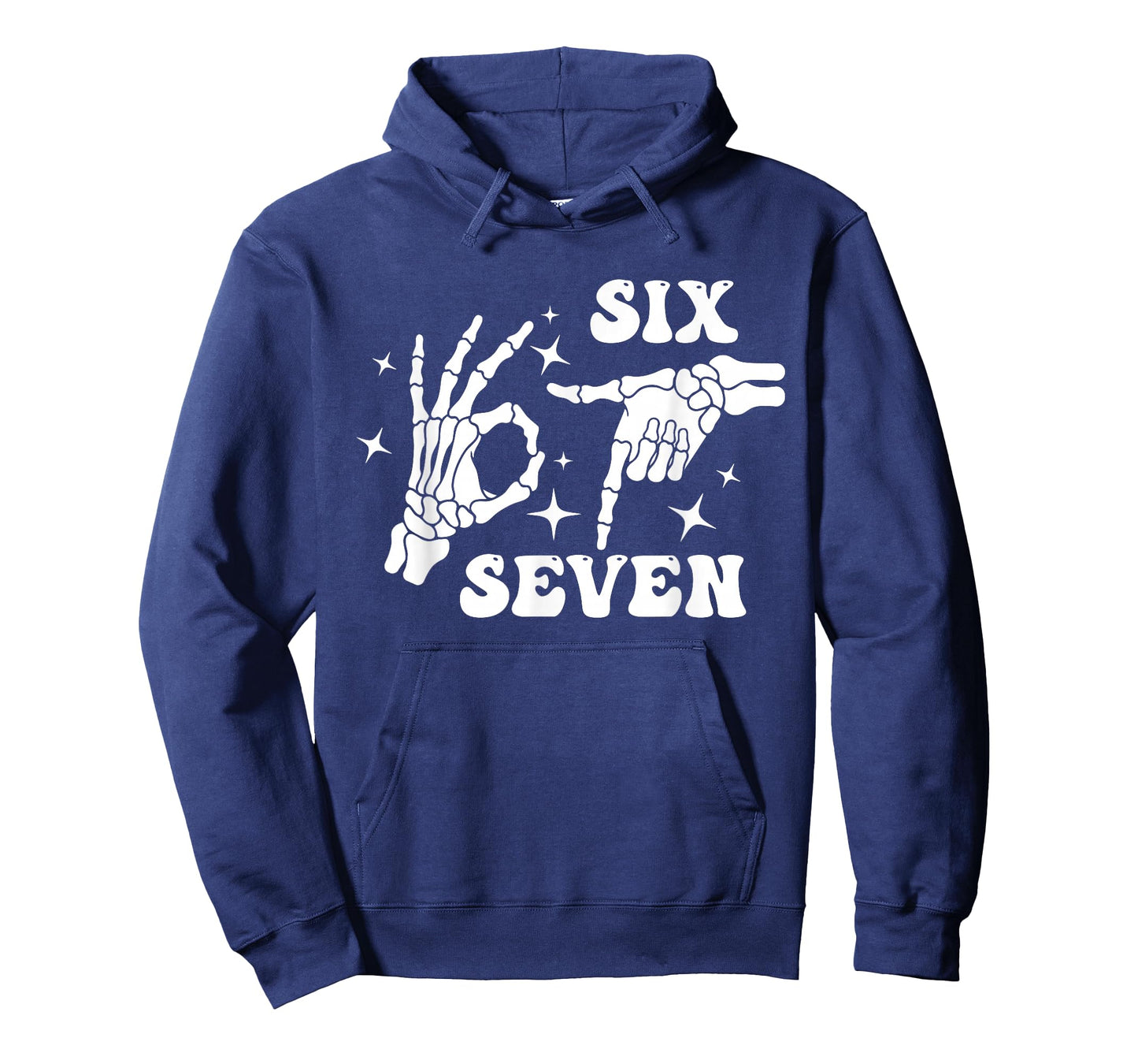 Funny Six Seven 67 Meme Gen Alpha Skeleton Hands T-Shirt