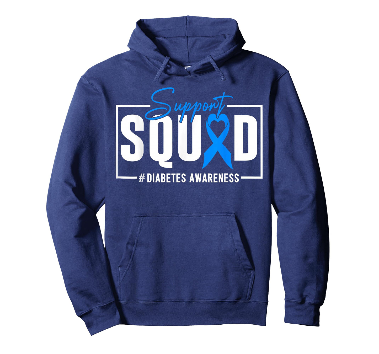 Support Squad Type 1 Diabetes Awareness Rainbow Blue Ribbon T-Shirt