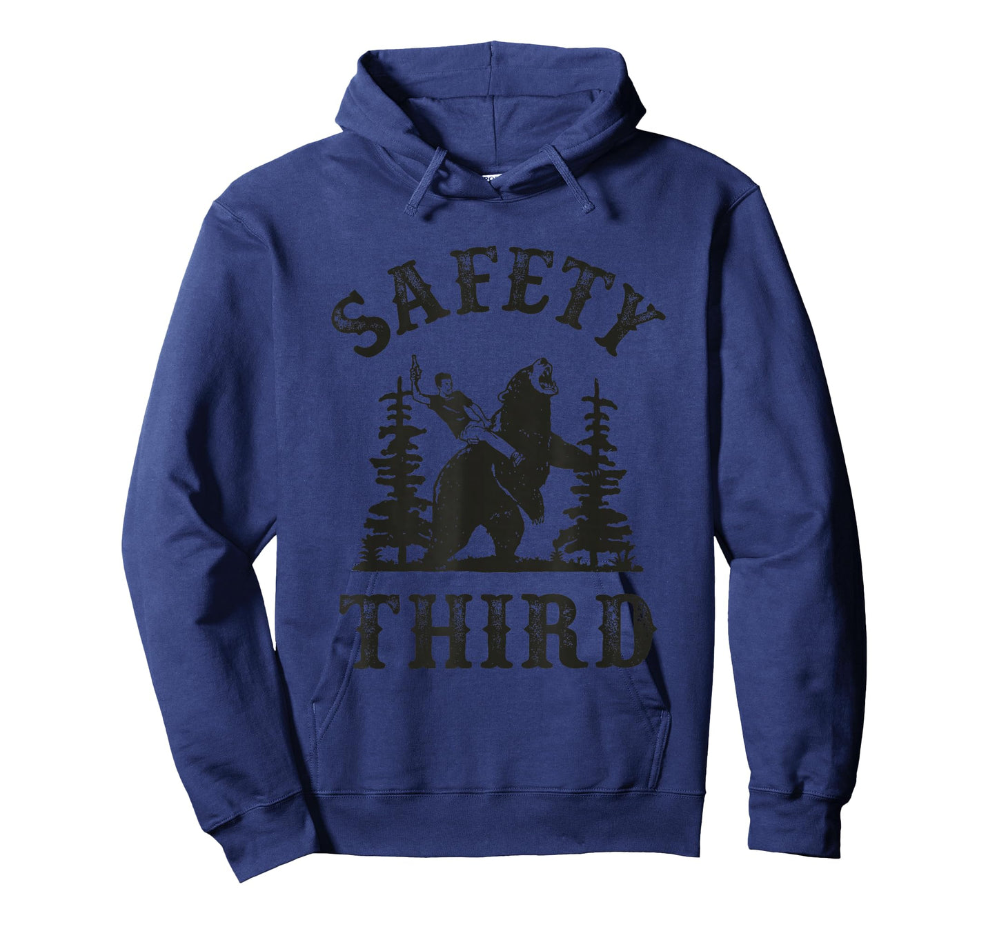 Safety Third Funny Cowboy Riding Bear Sarcastic Safety T-Shirt