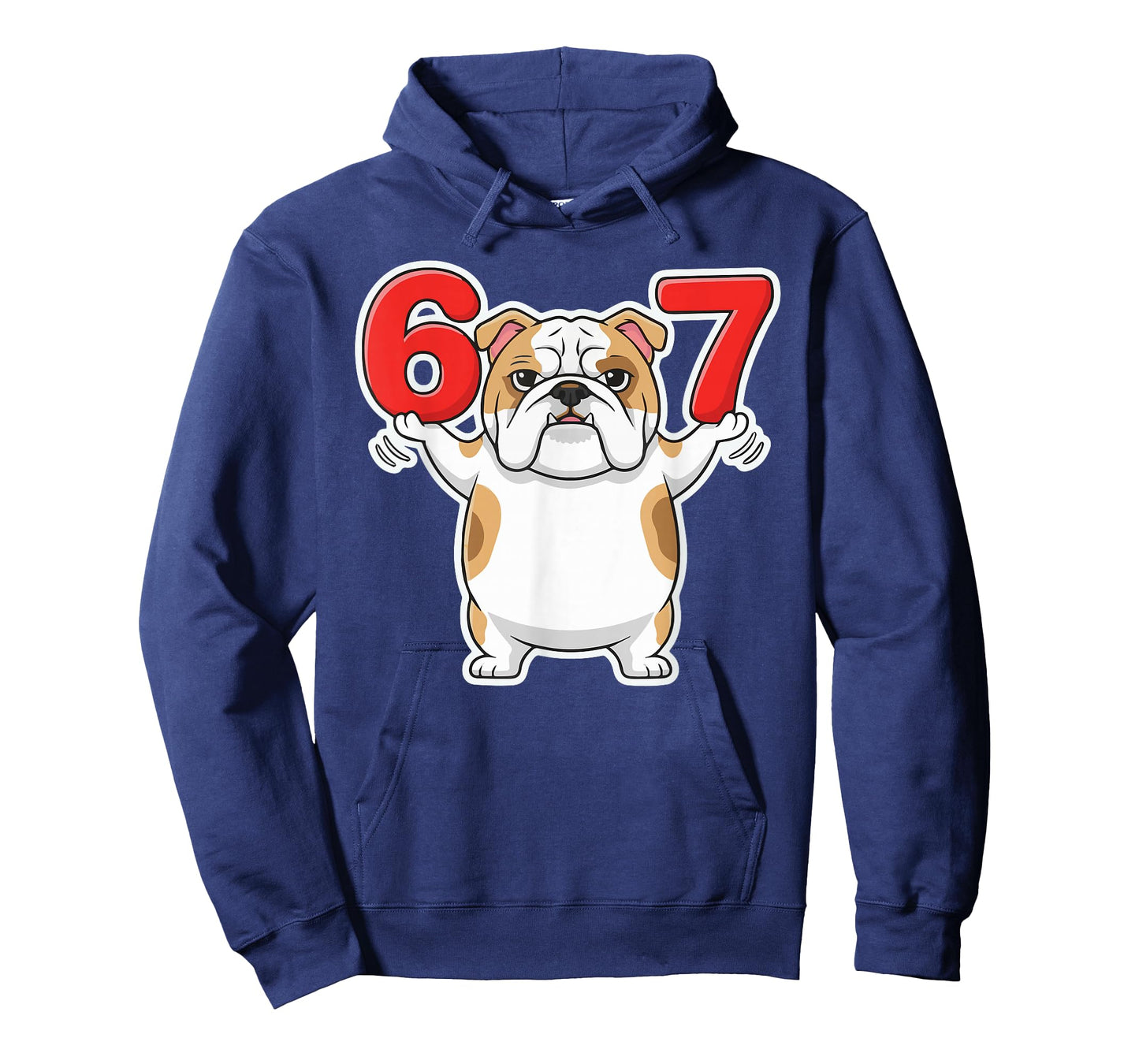 67 Funny English Bulldog Six Seven 6-7 Meme Gen Z Humor Dog T-Shirt