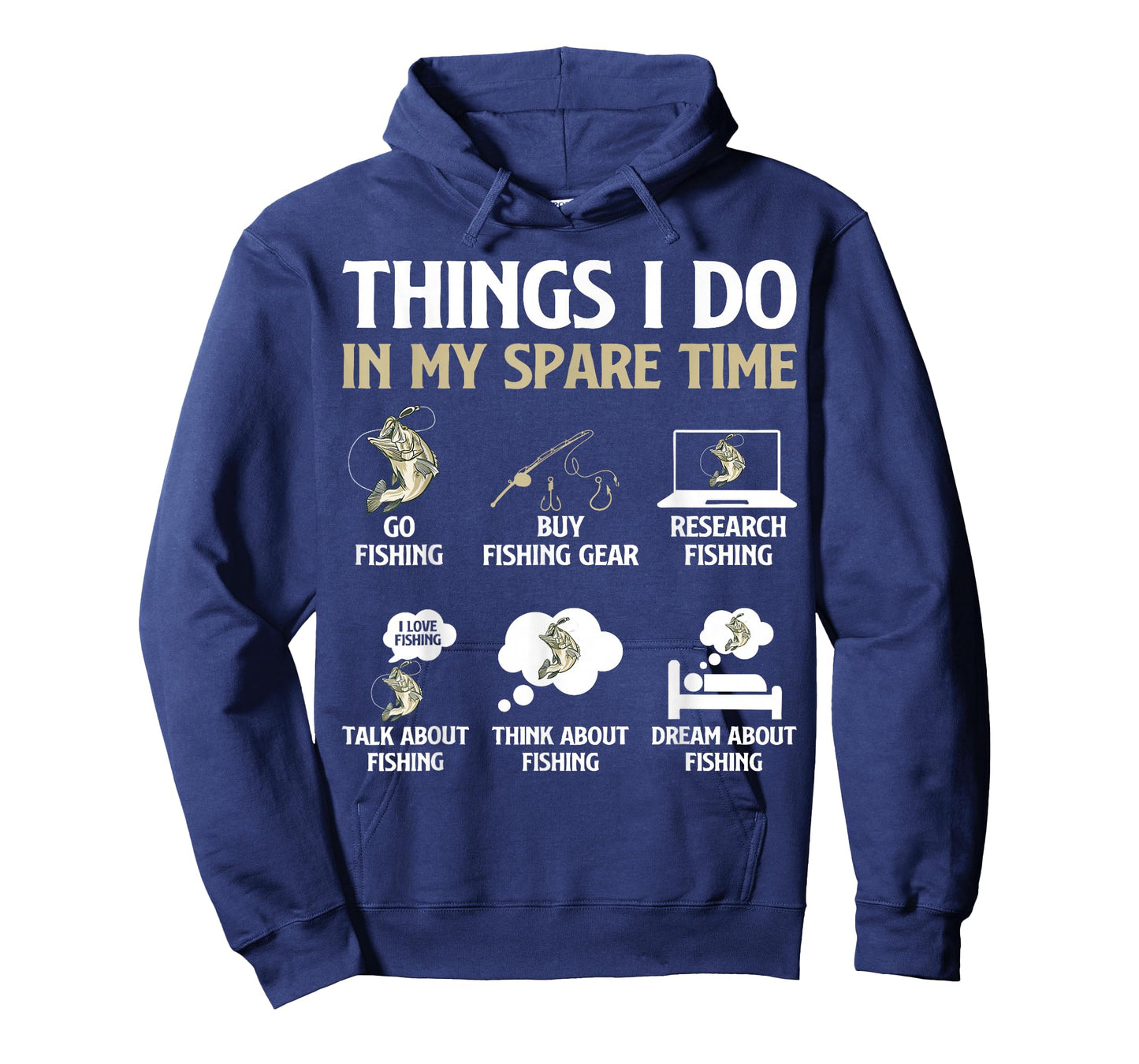 Things I Do in My Spare Time Fishing Boys Men Fishing Lovers T-Shirt