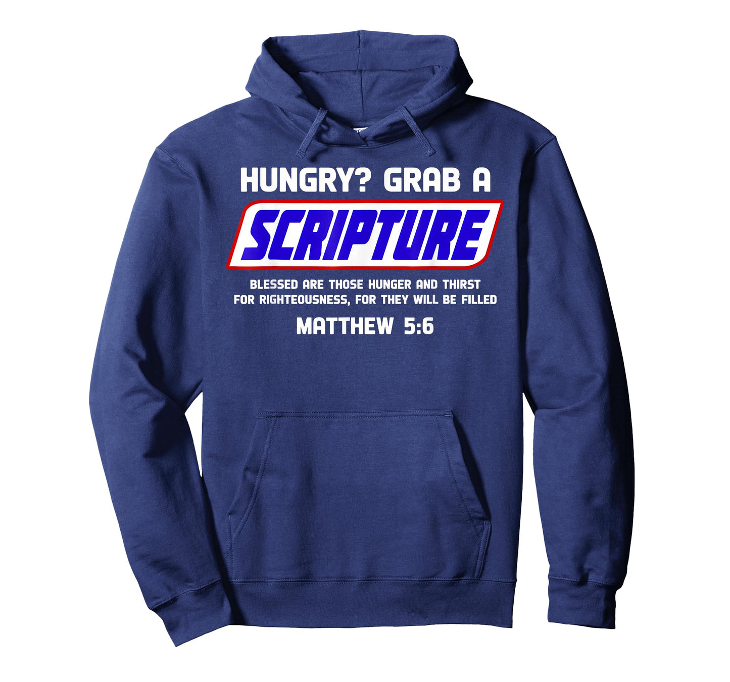Hungry Grab A Scripture Funny Christian Matthew 5:6 Faith T-Shirt