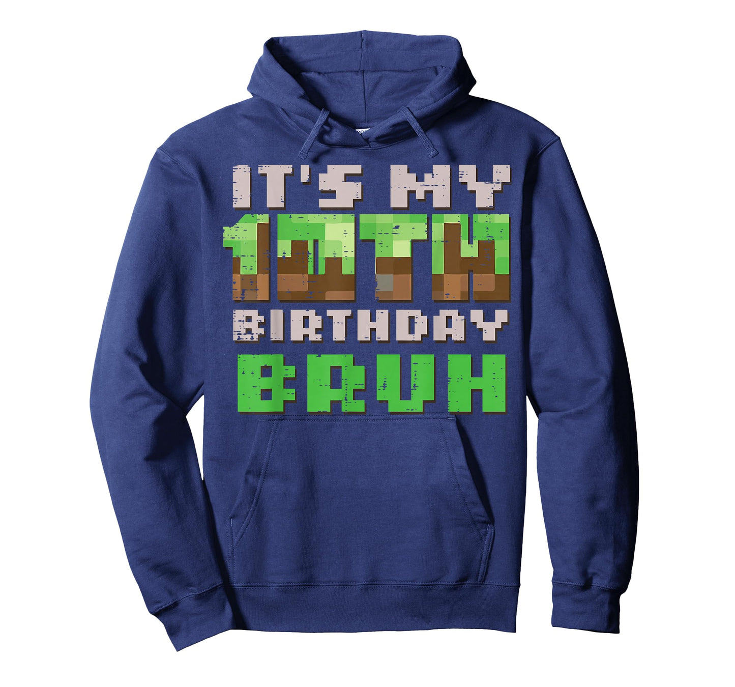 Its My 10th Birthday Bruh Pixel Gamer Gaming Bday Boys Kids T-Shirt