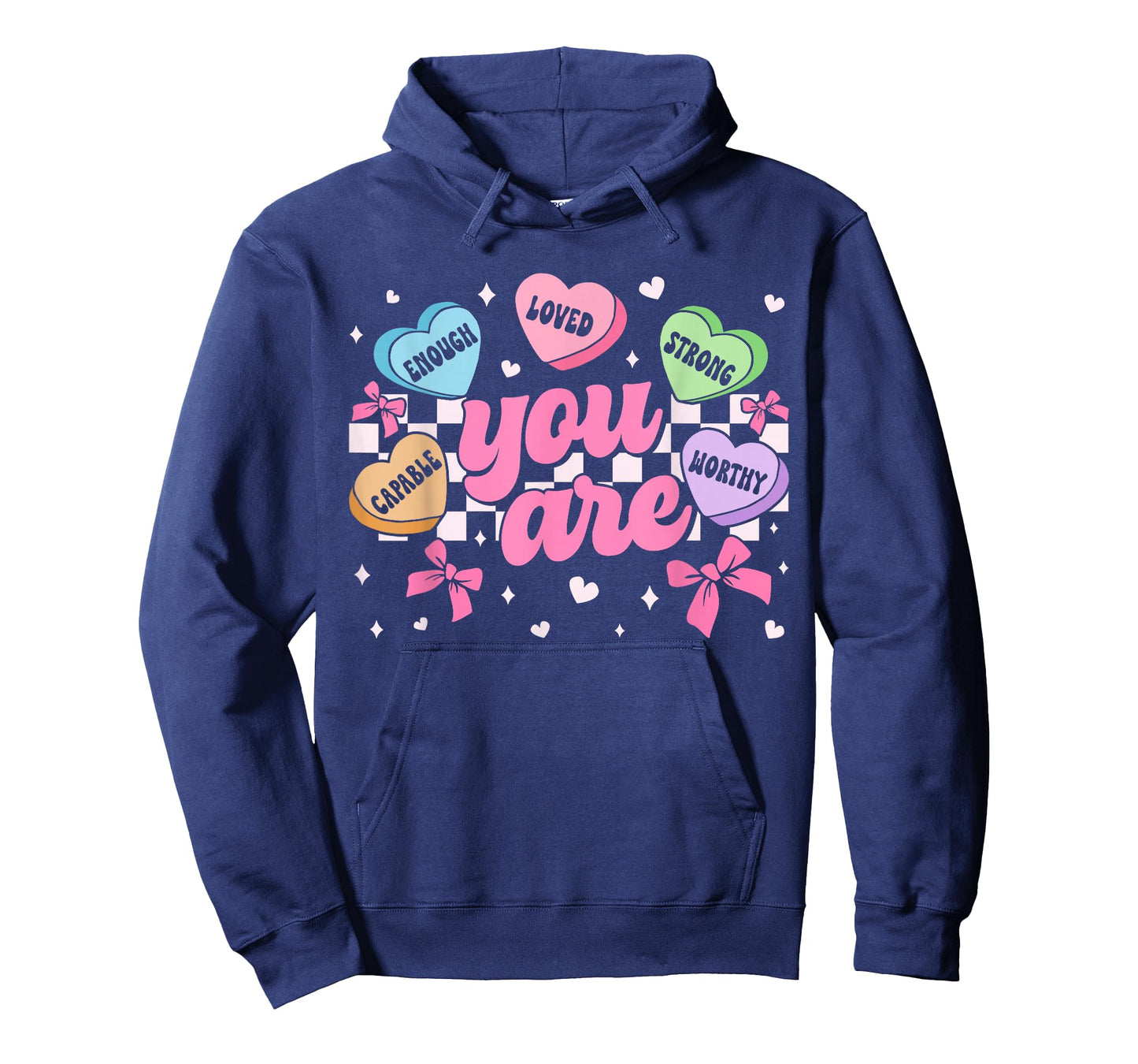 Valentine You are Worthy Enough Loved Candy Heart Teacher T-Shirt