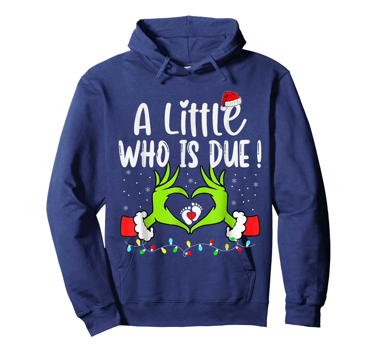 A Little Who is Due Pregnancy Christmas Announcement T-Shirt