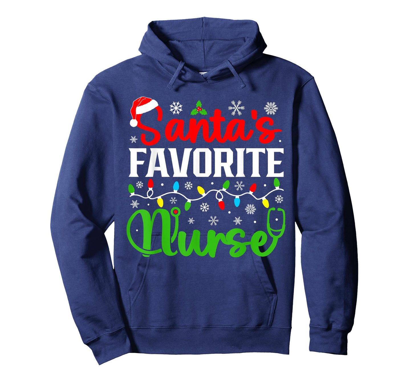 Santa's Favorite Nurse Funny Christmas Family Matching T-Shirt