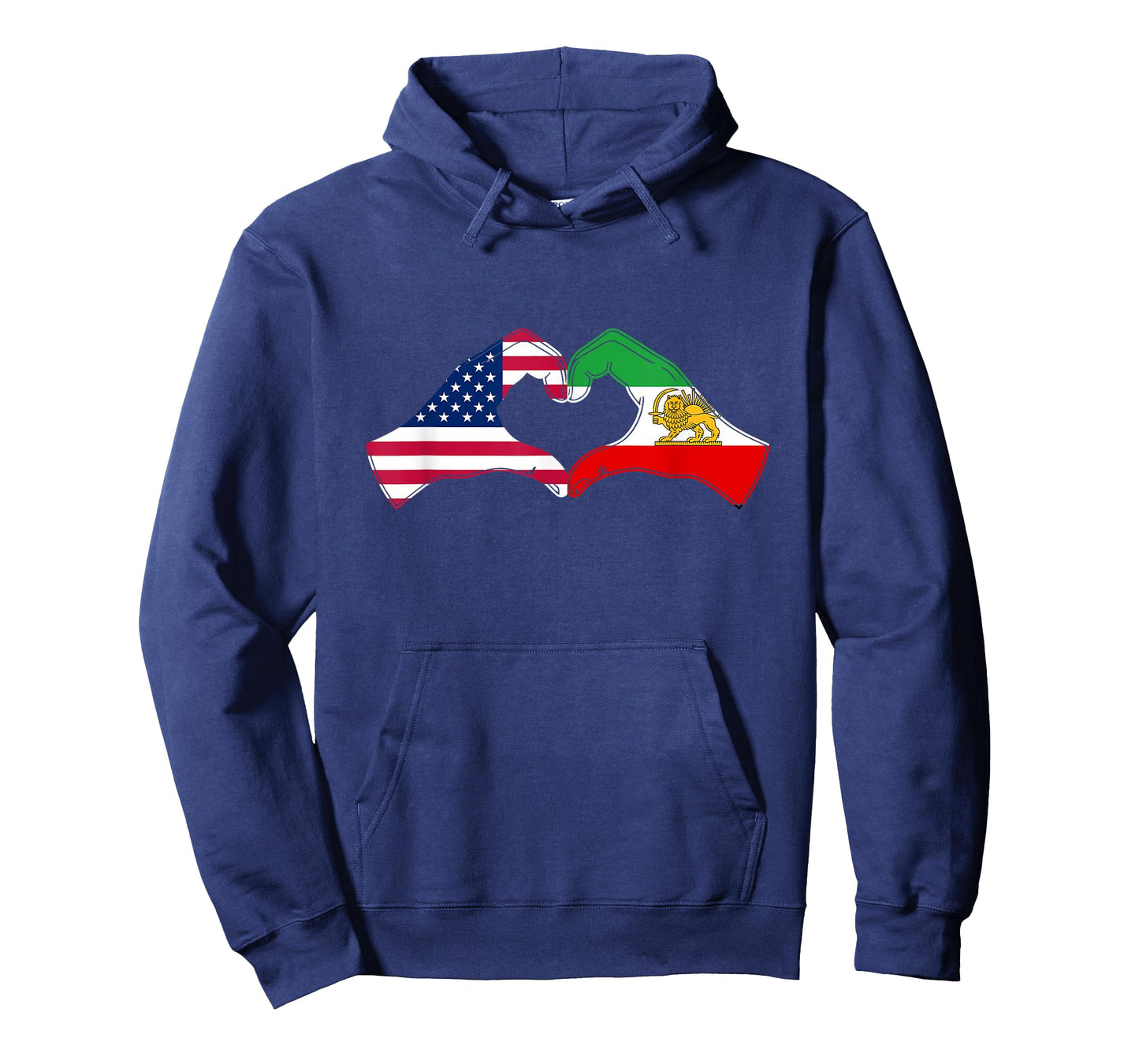 Persian American Flag USA Persia Heritage Heart T-Shirt