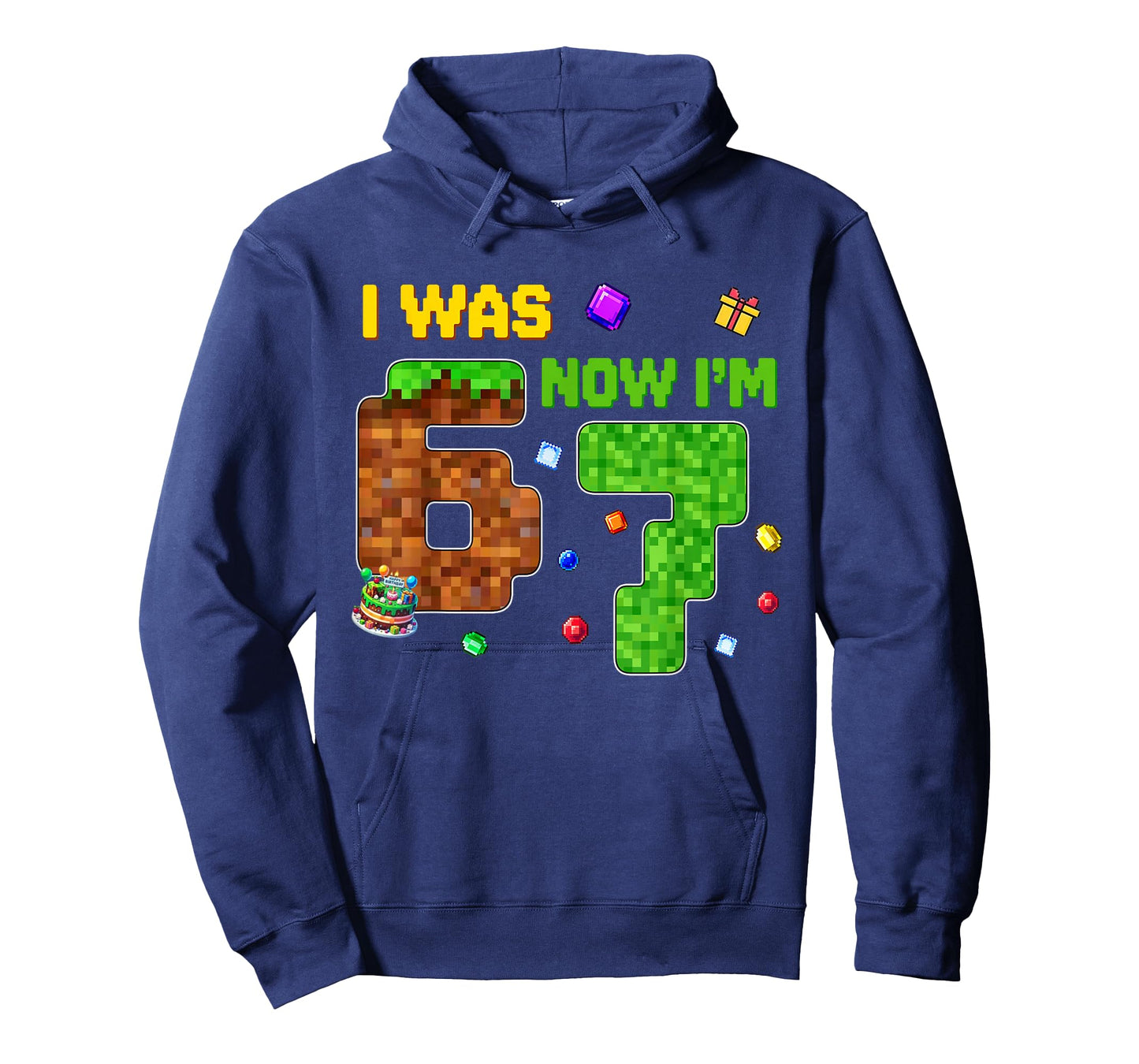 I was 6 Now I'm 7 Six Seven 7 Years Old Birthday Kids Boys T-Shirt