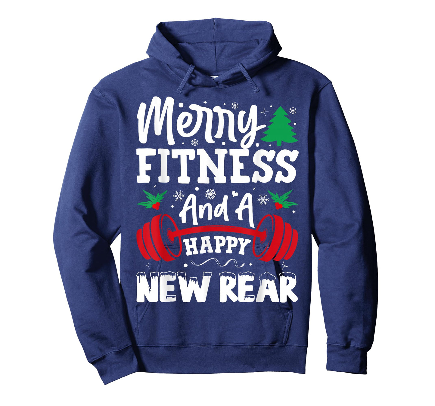 Merry Fitness Happy New Rear Workout Christmas T-Shirt