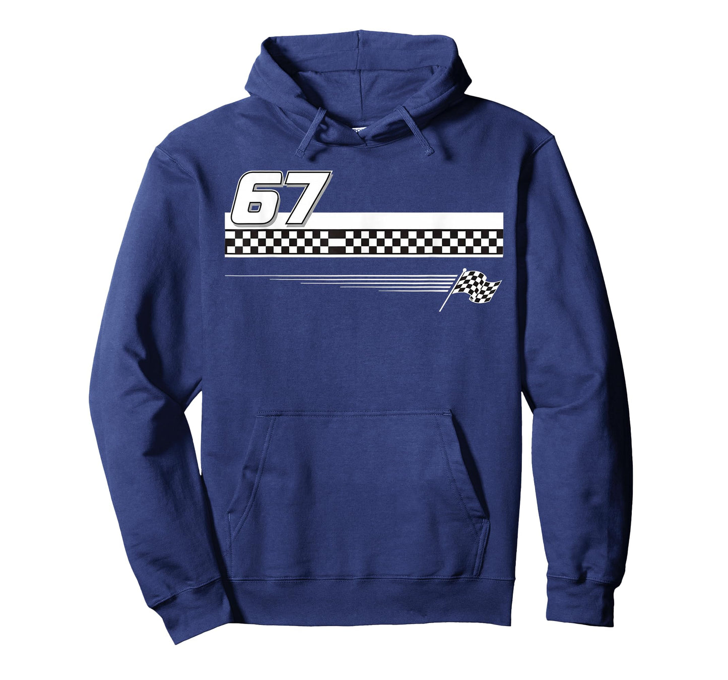 Pit Crew Race car Racing Checkered Flag 67 six Seven Meme T-Shirt