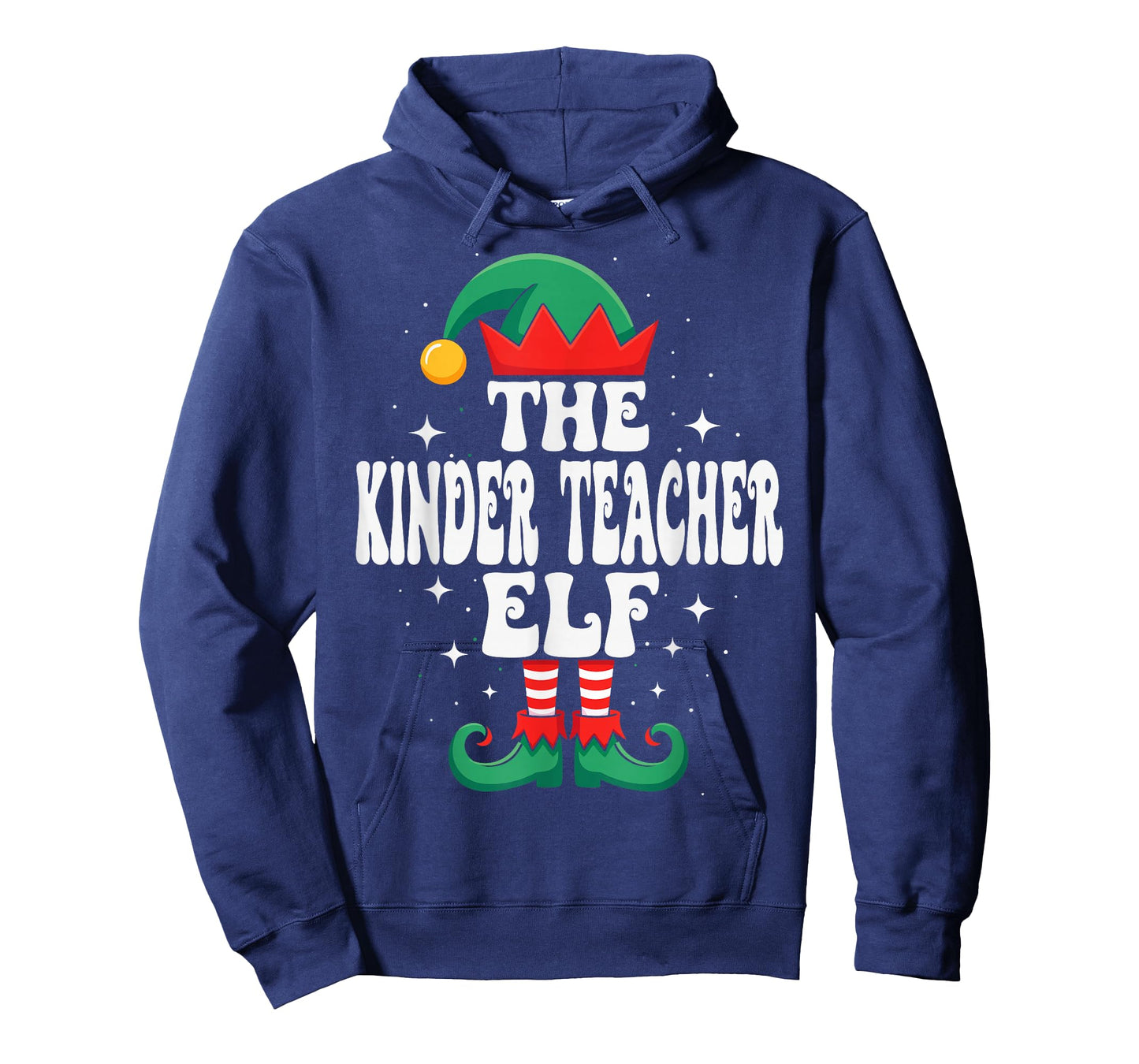 The Kinder Teacher Elf Funny Christmas Matching Family T-Shirt