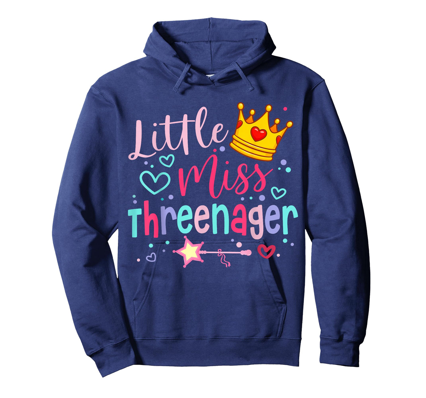 Funny Threenager Happy 3rd Bday Party Gifts 3 Years Old Girl T-Shirt