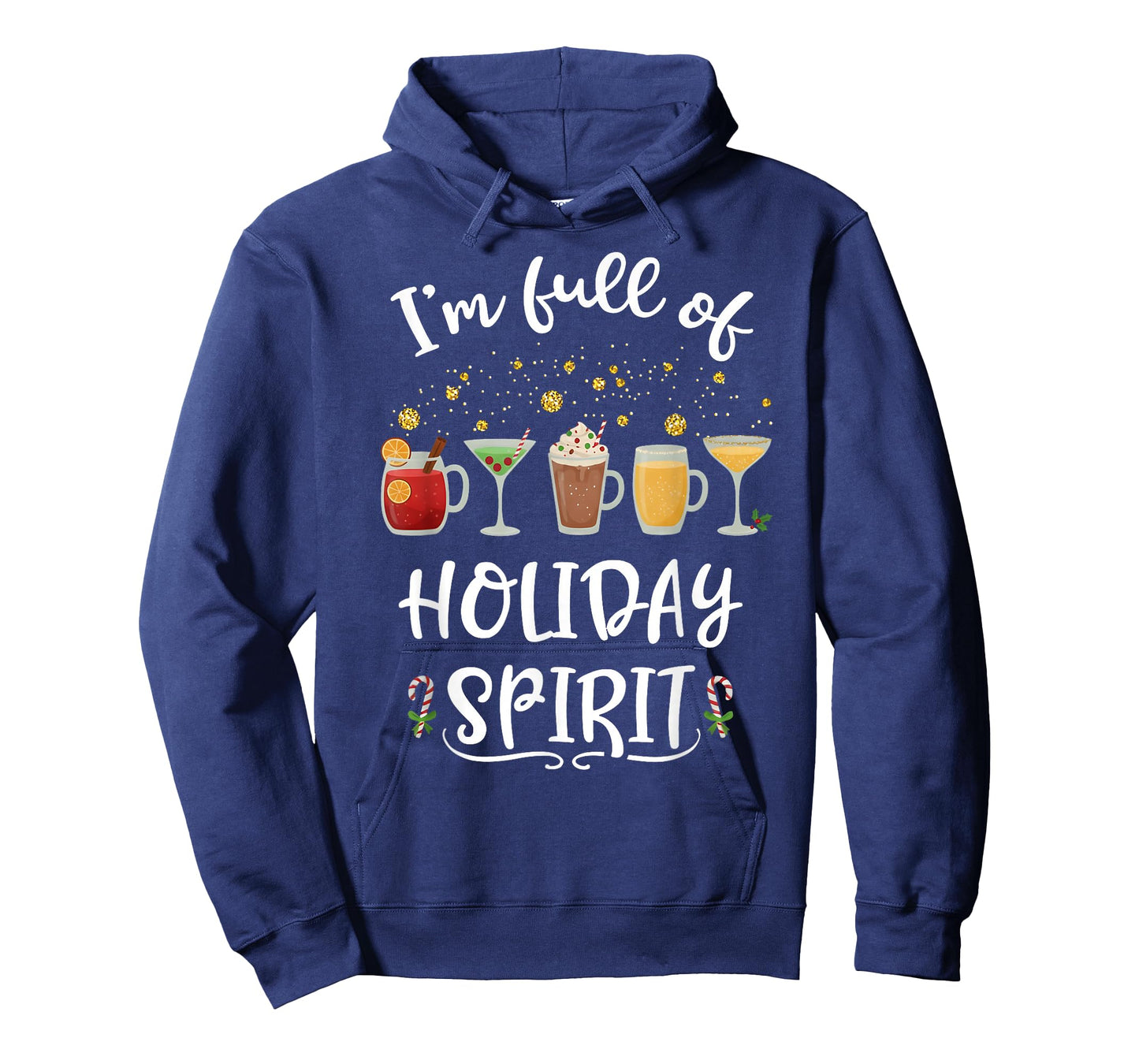 Funny I'm Full of Holiday Spirit Christmas Drinking T-Shirt