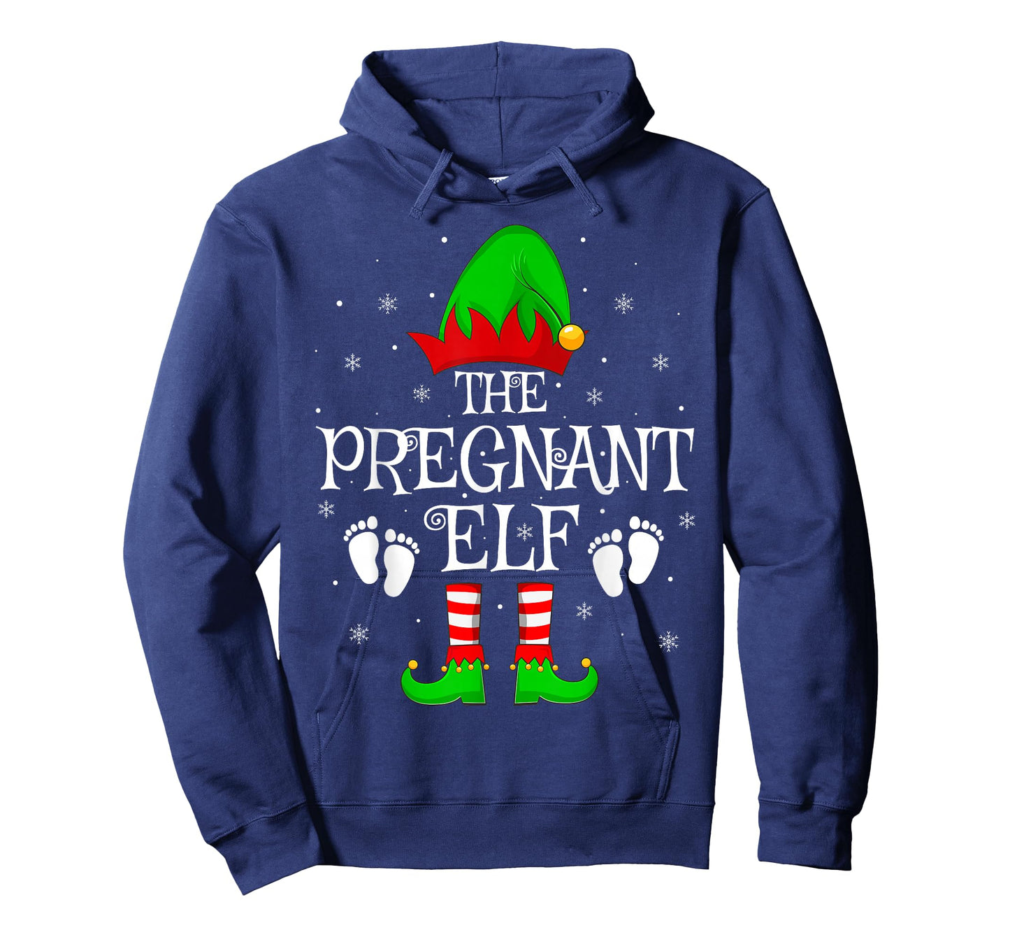 Pregnant Elf Christmas Family Matching Elf Squad Xmas Pajama T-Shirt