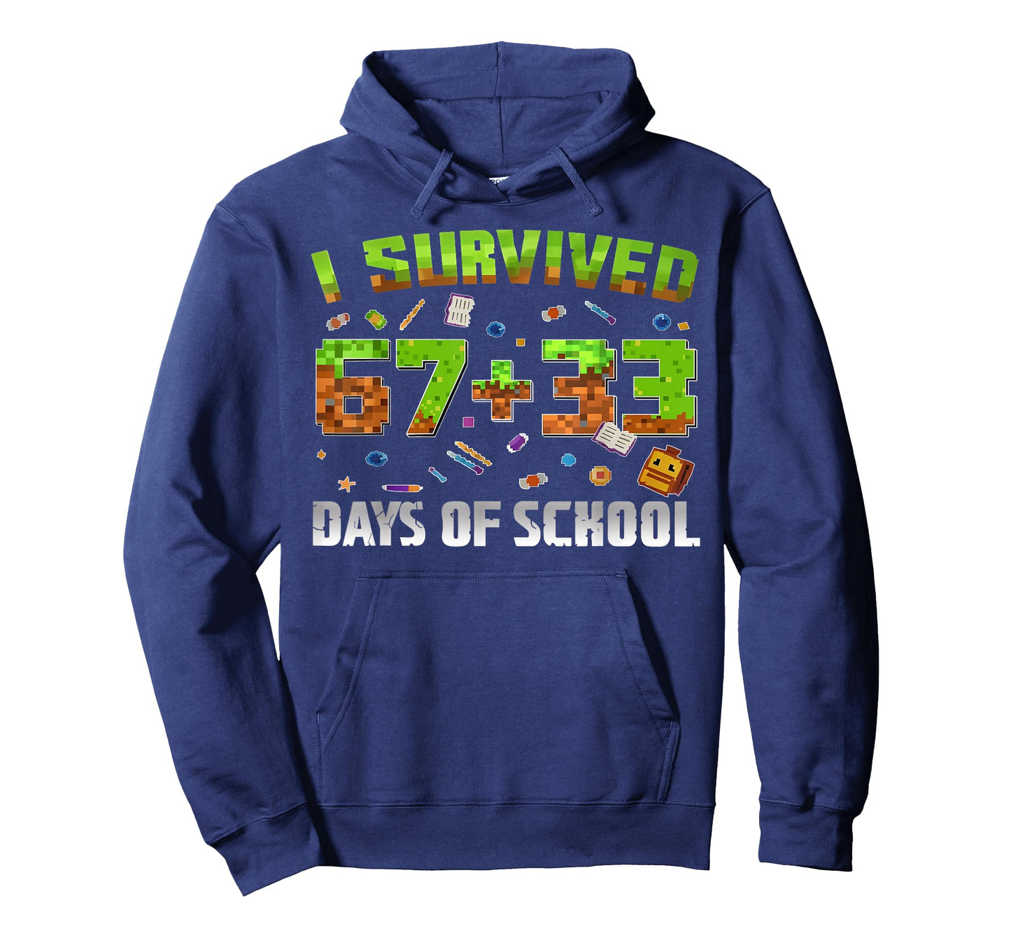 I Survived 100 Days of School 67+33 Game Student Teacher T-Shirt