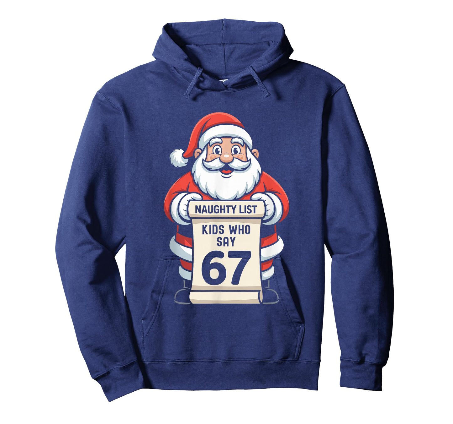 Naughty List Kids Who Say 67 Christmas Six Seven Santa T-Shirt