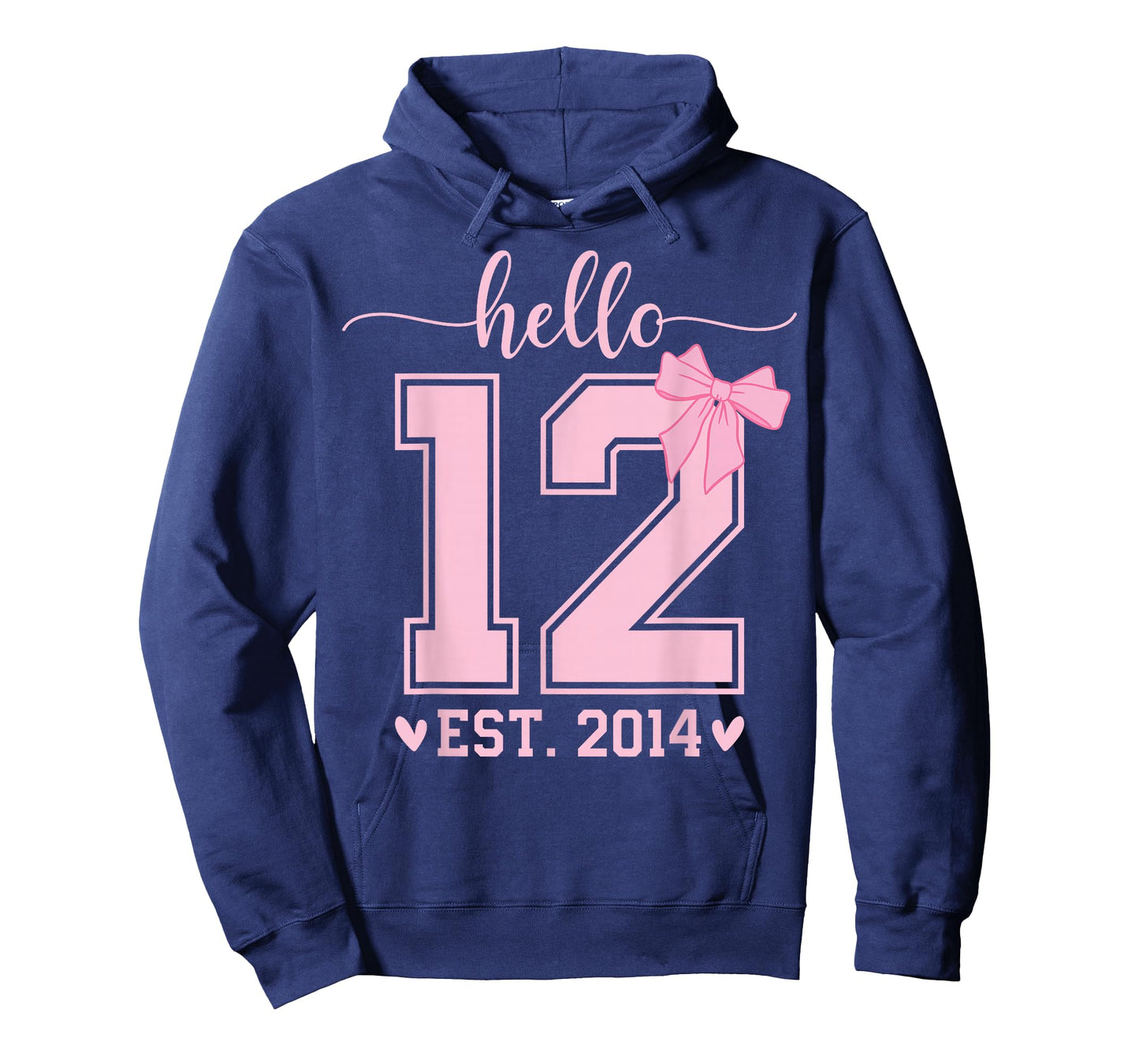 Hello Twelve EST 2014 12th Birthday Coquette 12 Year Girl T-Shirt