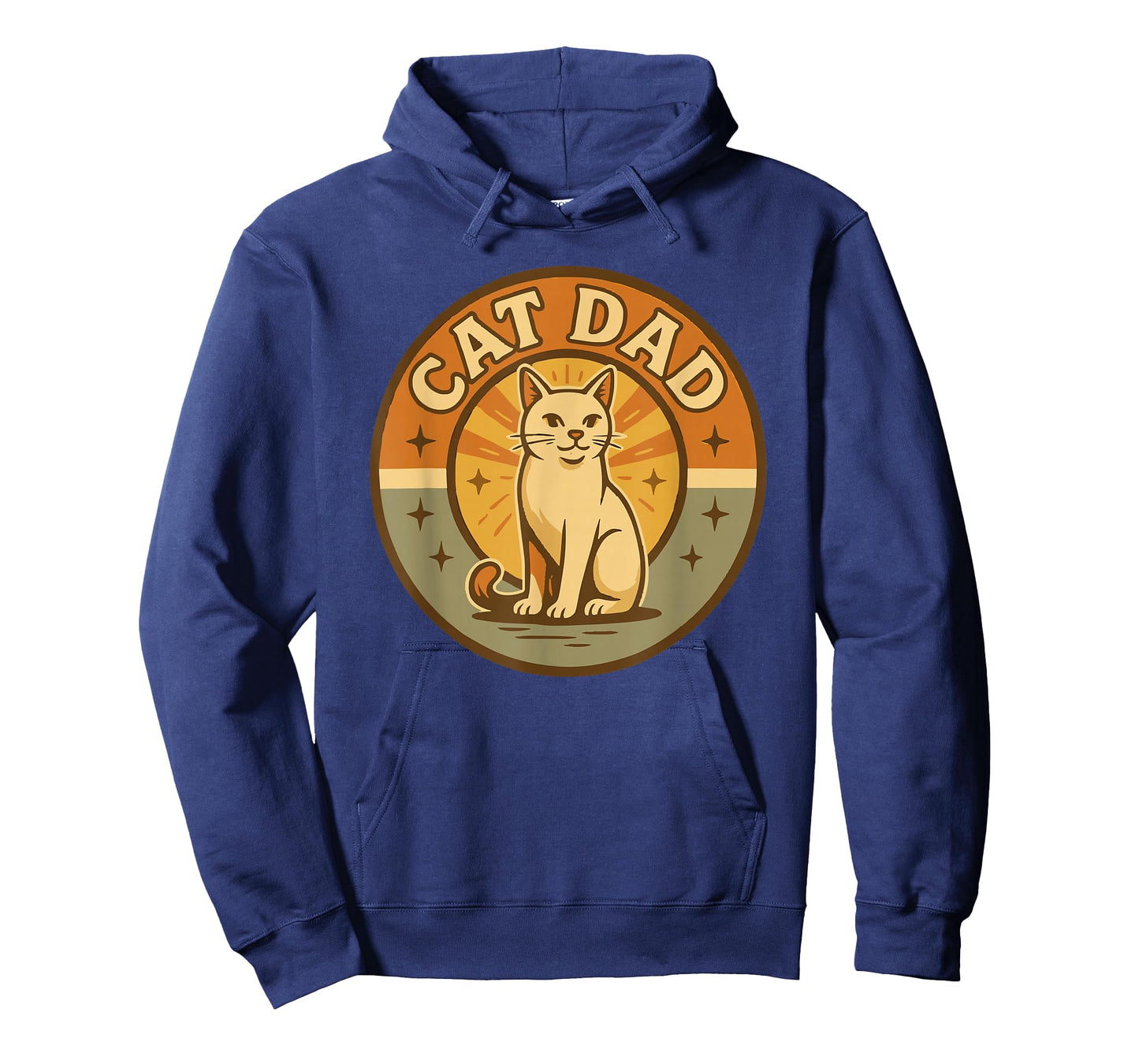 Retro Cat Dad Vintage-Style Feline Lover Graphic T-Shirt