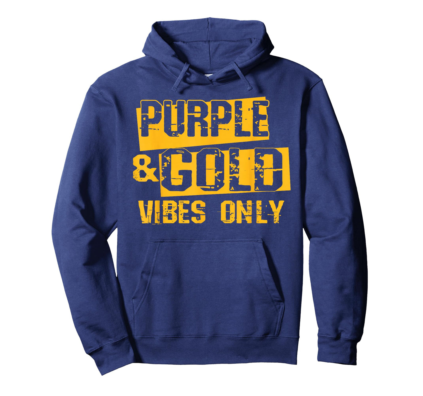 Purple and Gold Game Day Team Spirit High School Football T-Shirt
